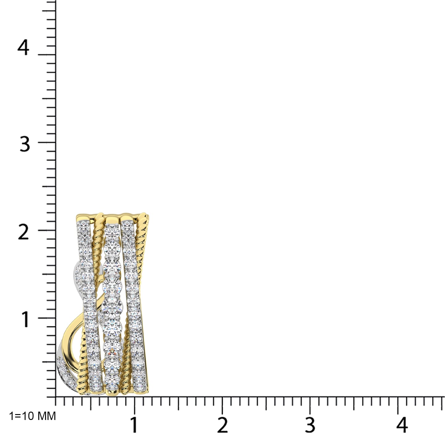 14K Two Tone Diamond 1/2 Ct.Tw. Fashion Pendant