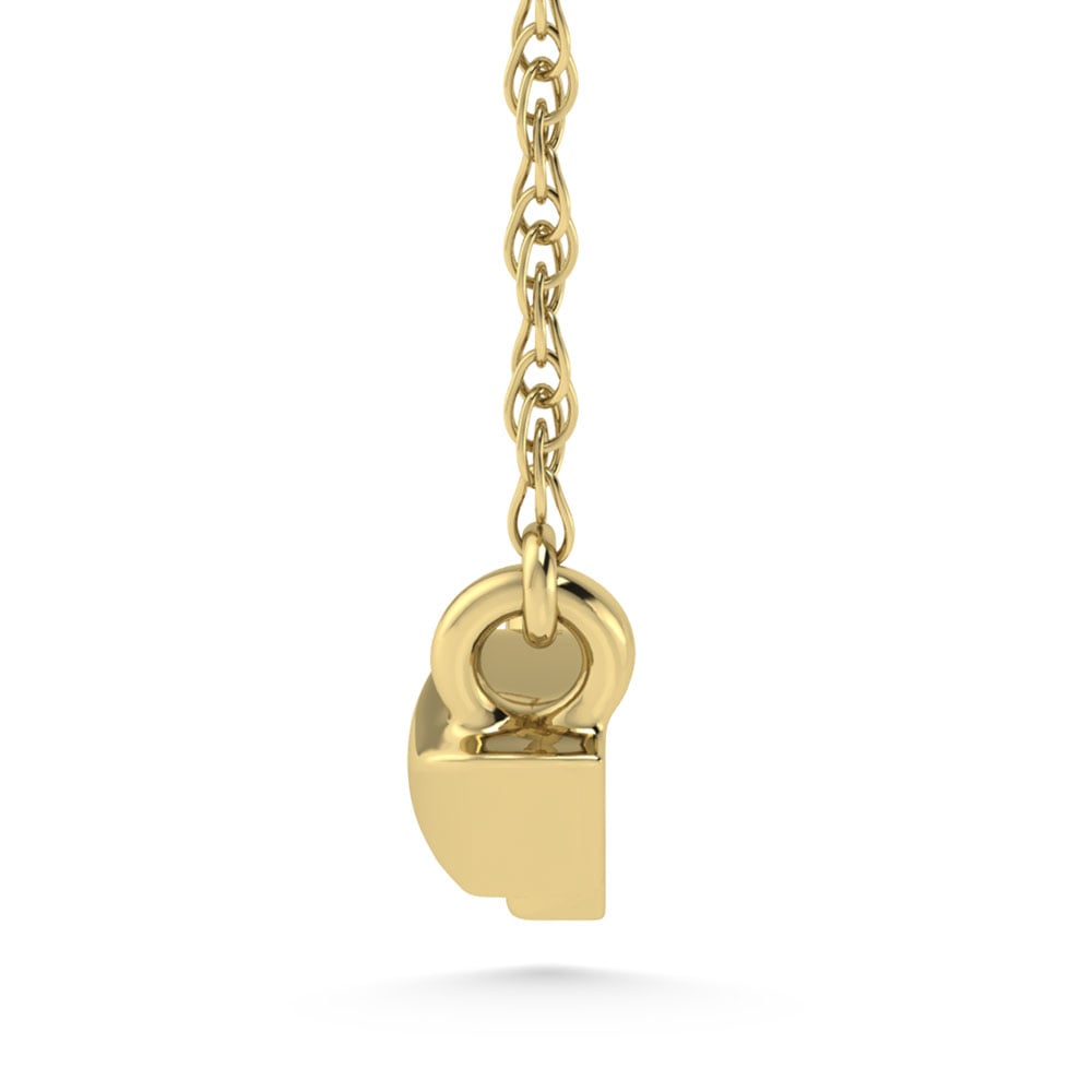 10K Yellow Gold Diamond 1/50 Ct.Tw. Fashion Necklace (18 inches)