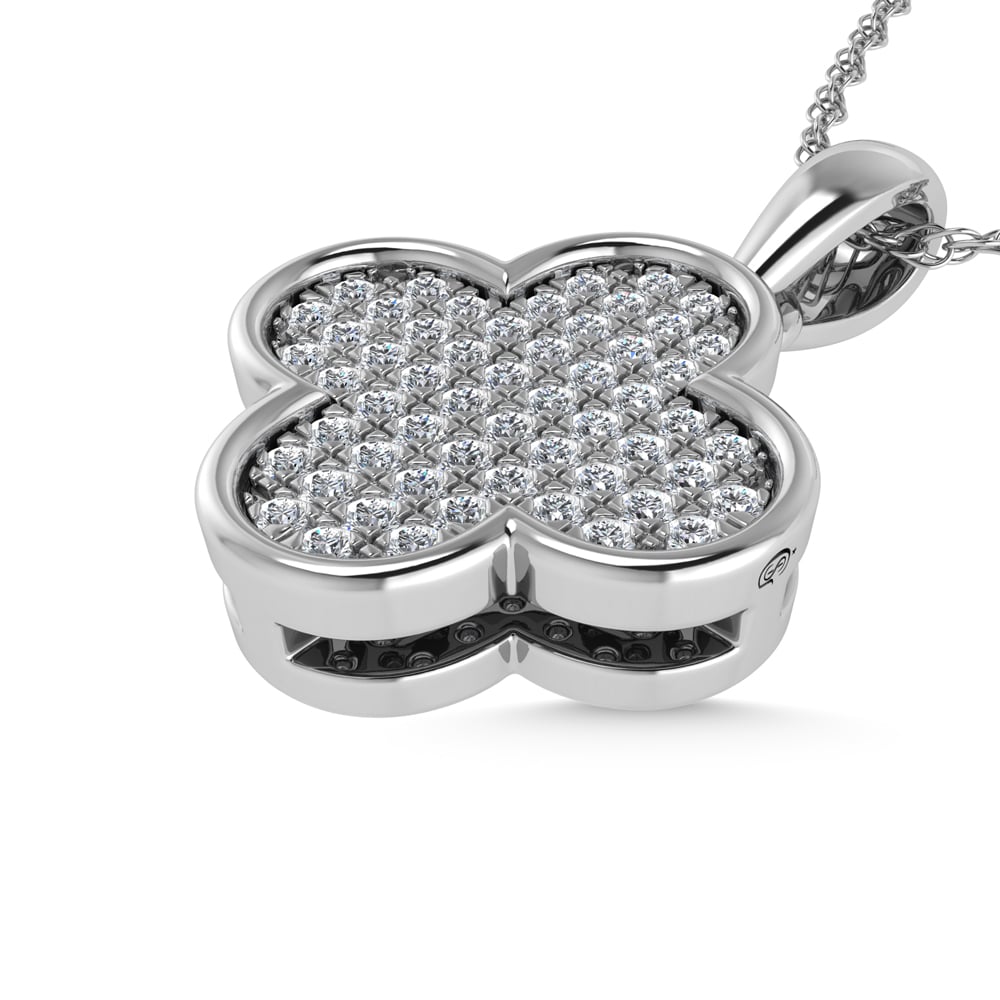 14K White Gold Diamond 1/10.Ct. Tw. Fashion Pendant