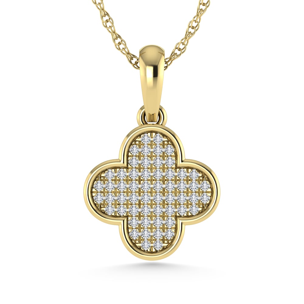 14K White Gold Diamond 1/10.Ct. Tw. Fashion Pendant