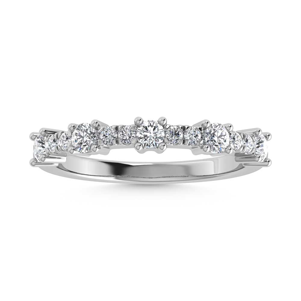 14K White Gold Diamond 1/2 Ct. Tw. Stackable Band