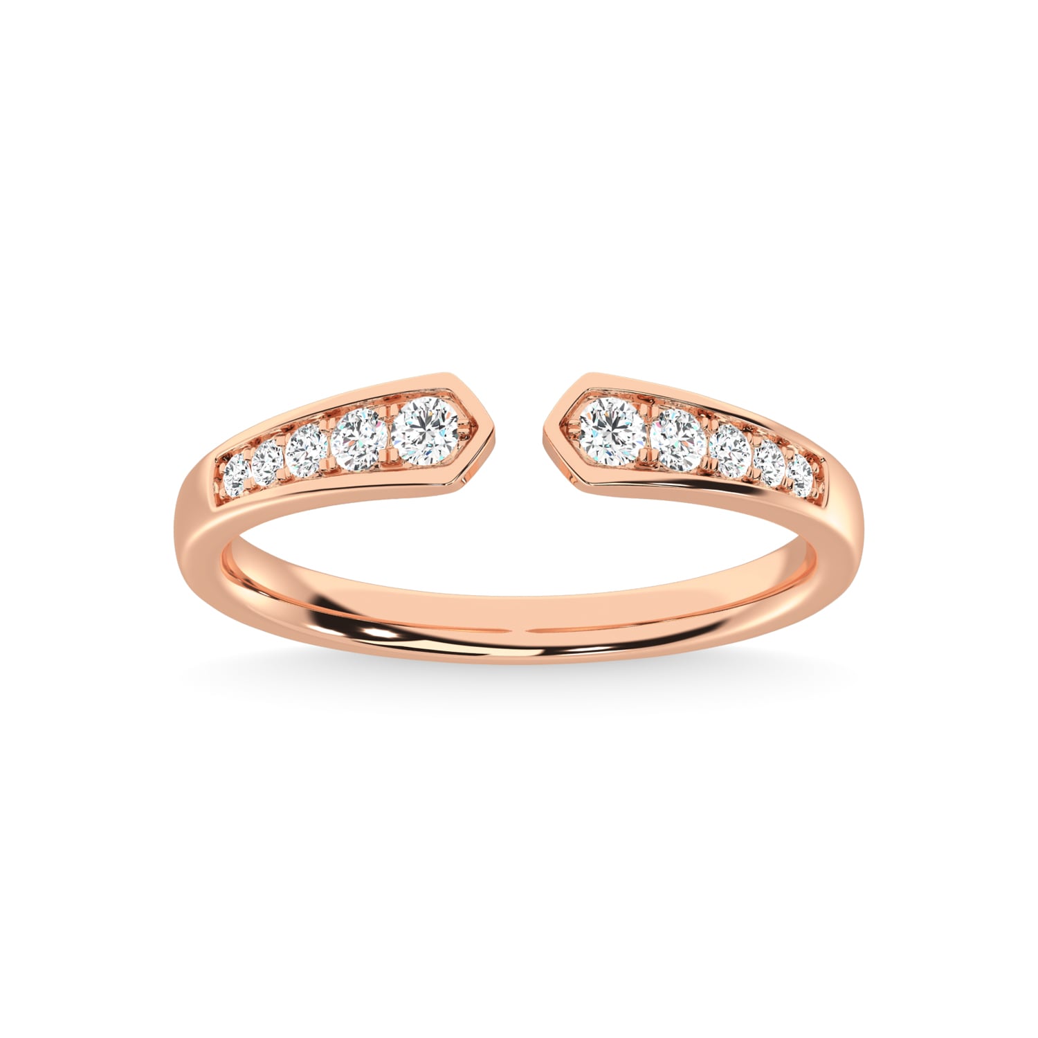 Diamond 1/5 Ct.Tw. Stackable Band in 10K Rose Gold