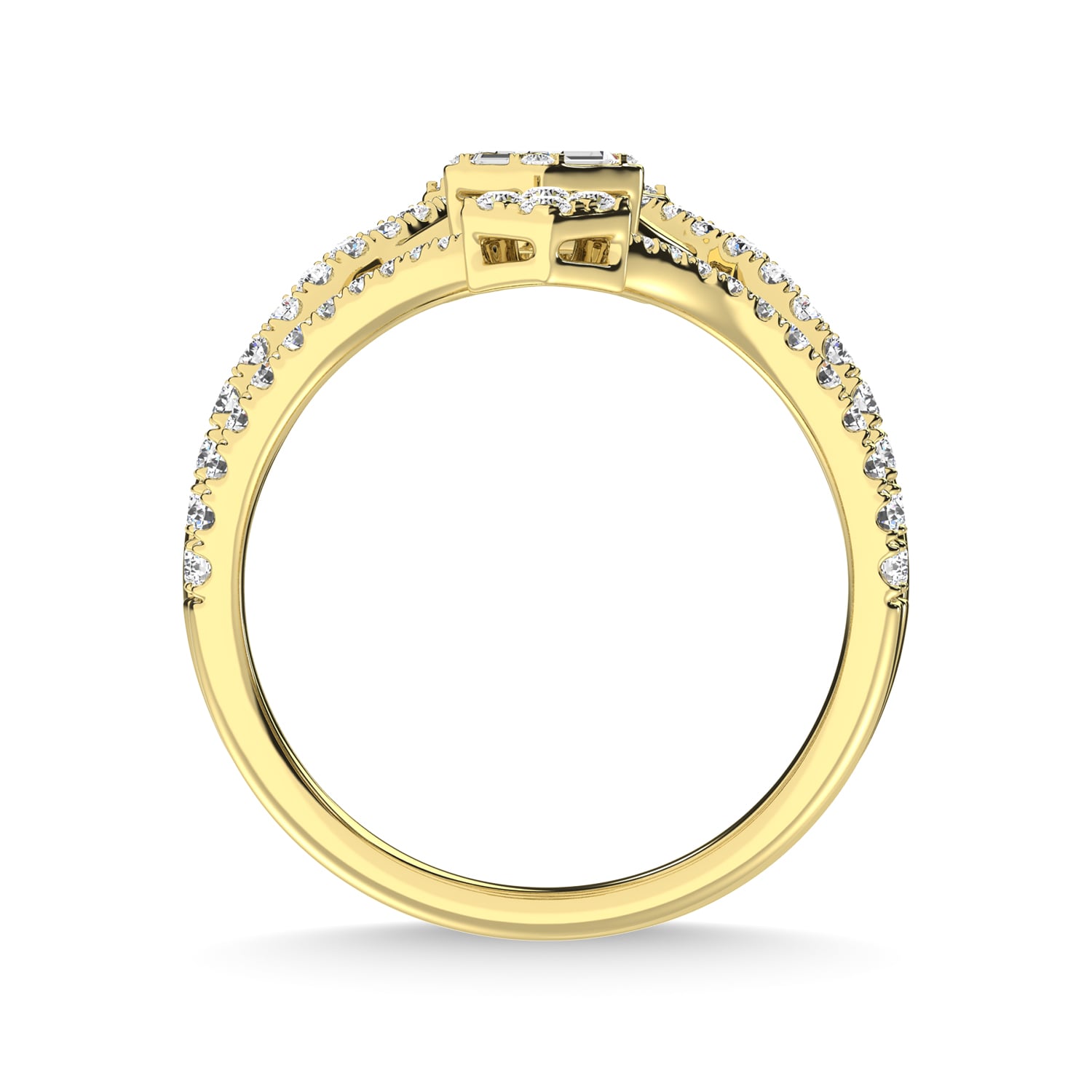 14K Yellow Gold Diamond 3/4 Ct.Tw. Fashion Ring