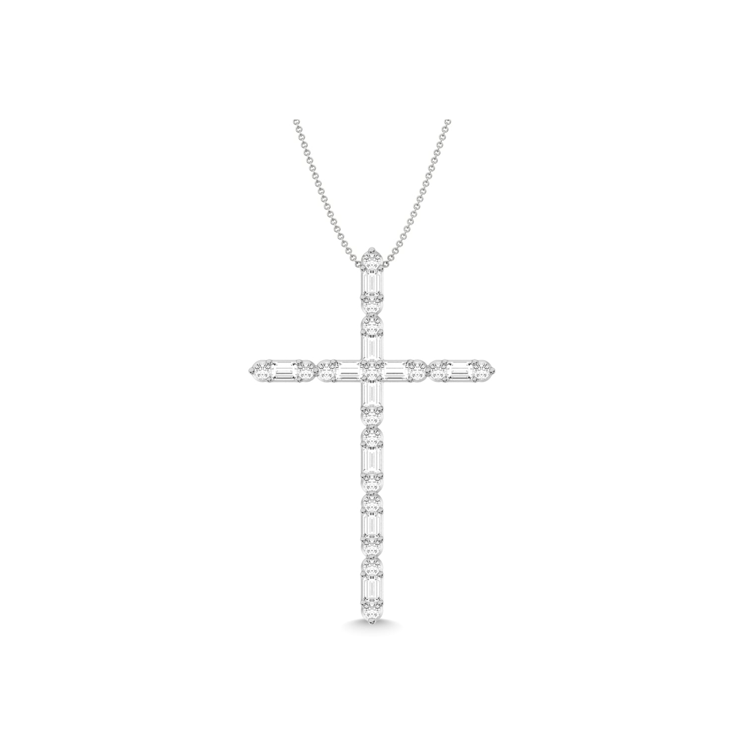 Diamond 1/4 Ct.Tw. Cross Pendant in 14K White Gold