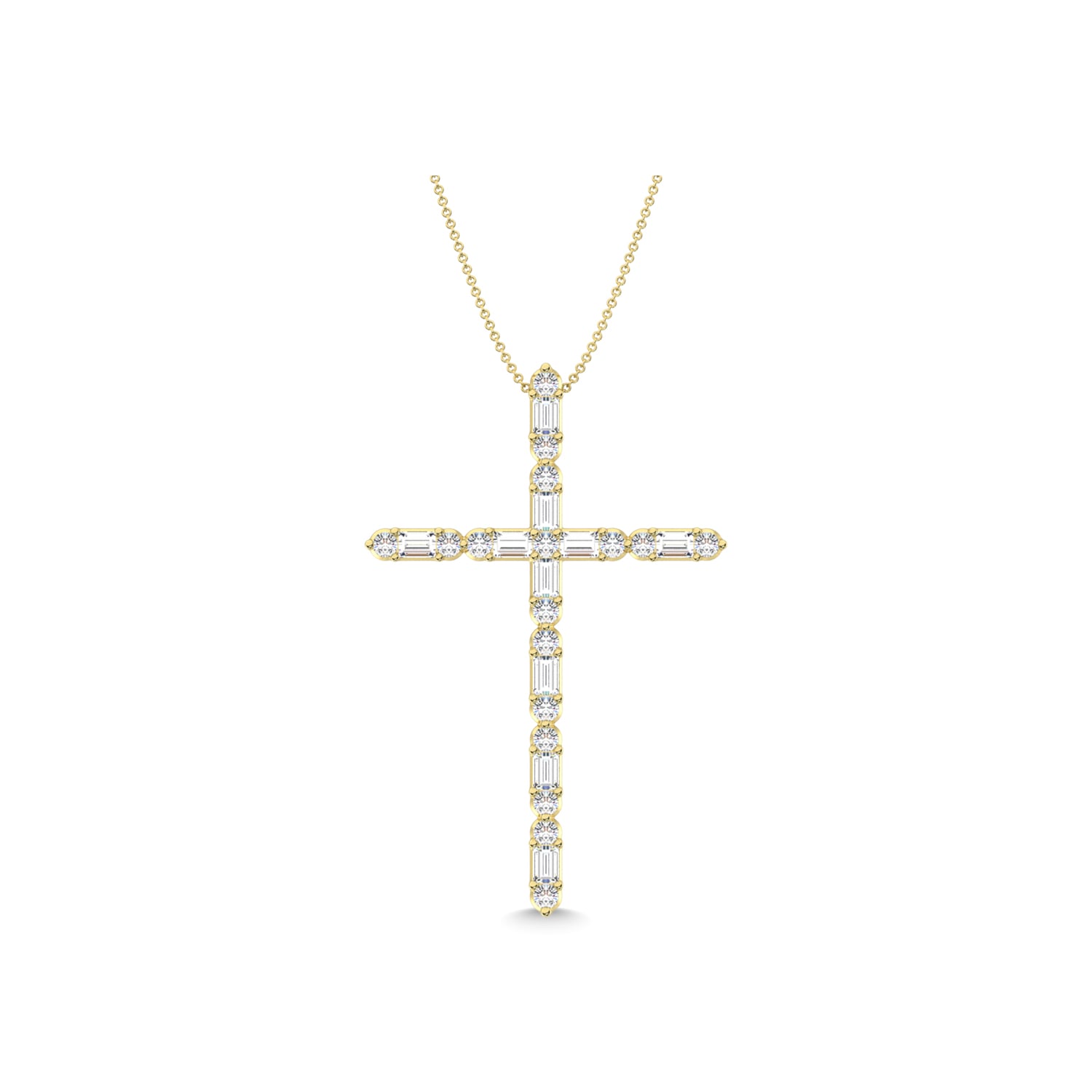 Diamond 1/4 Ct.Tw. Cross Pendant in 14K Yellow Gold