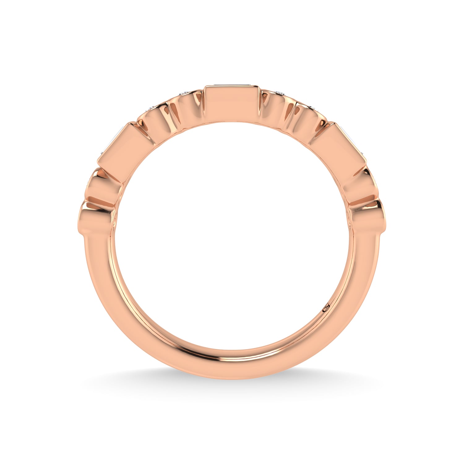 14K Rose Gold Diamond 1/4 Ct.Tw. Stackable Band