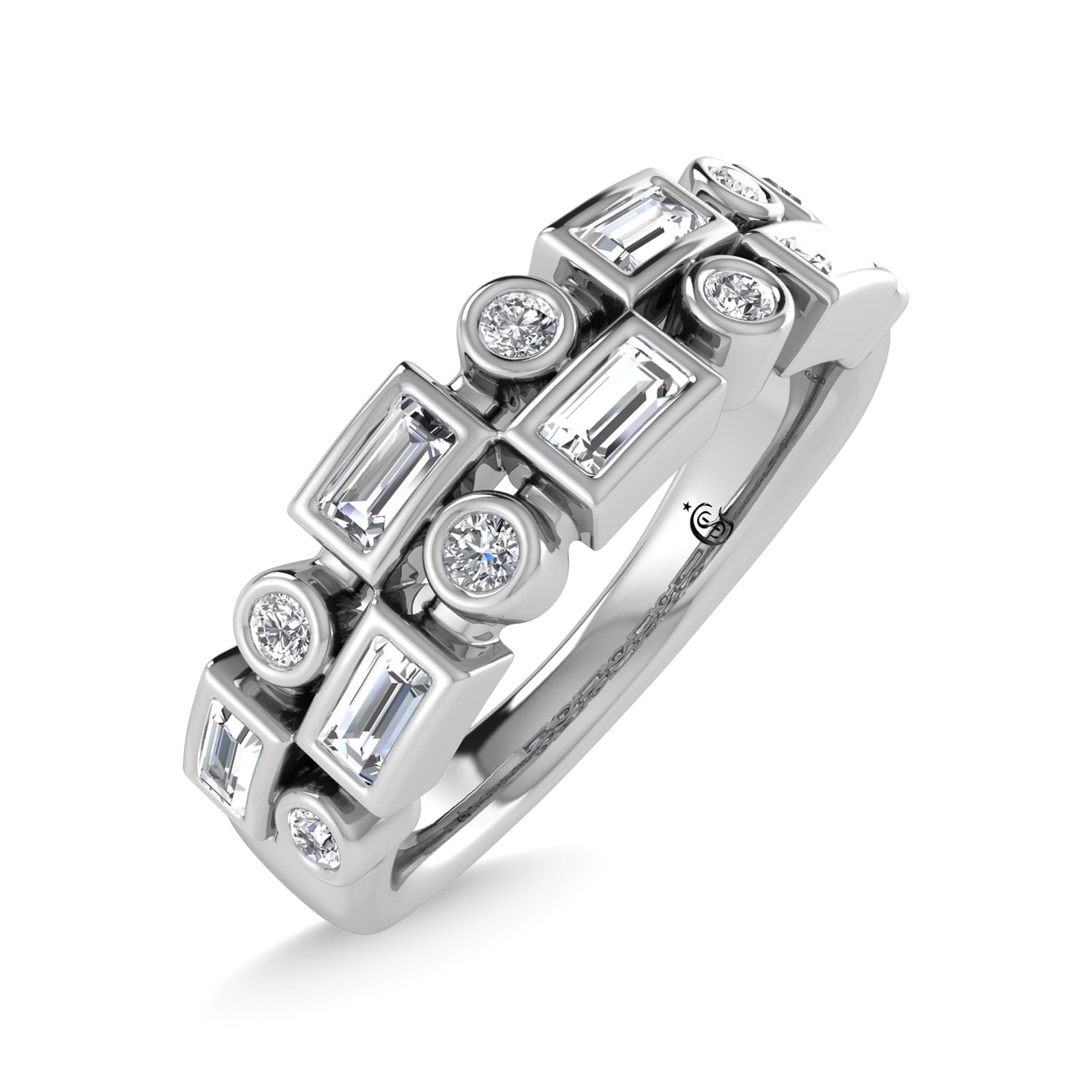 14K White Gold Diamond 3/8 Ct.Tw. Stackable Band