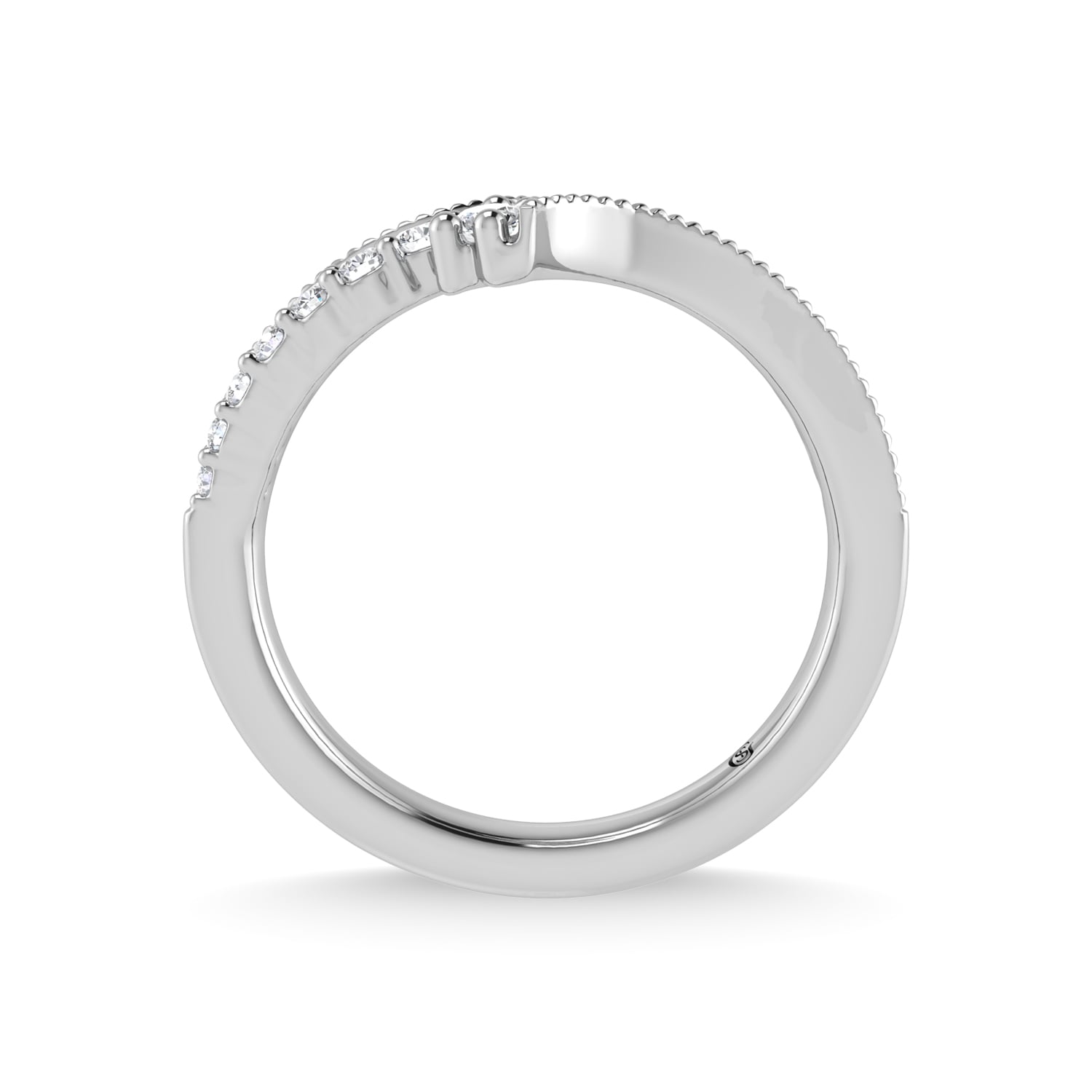14K White Gold Diamond  3/8 Ct.Tw. Fashion Ring