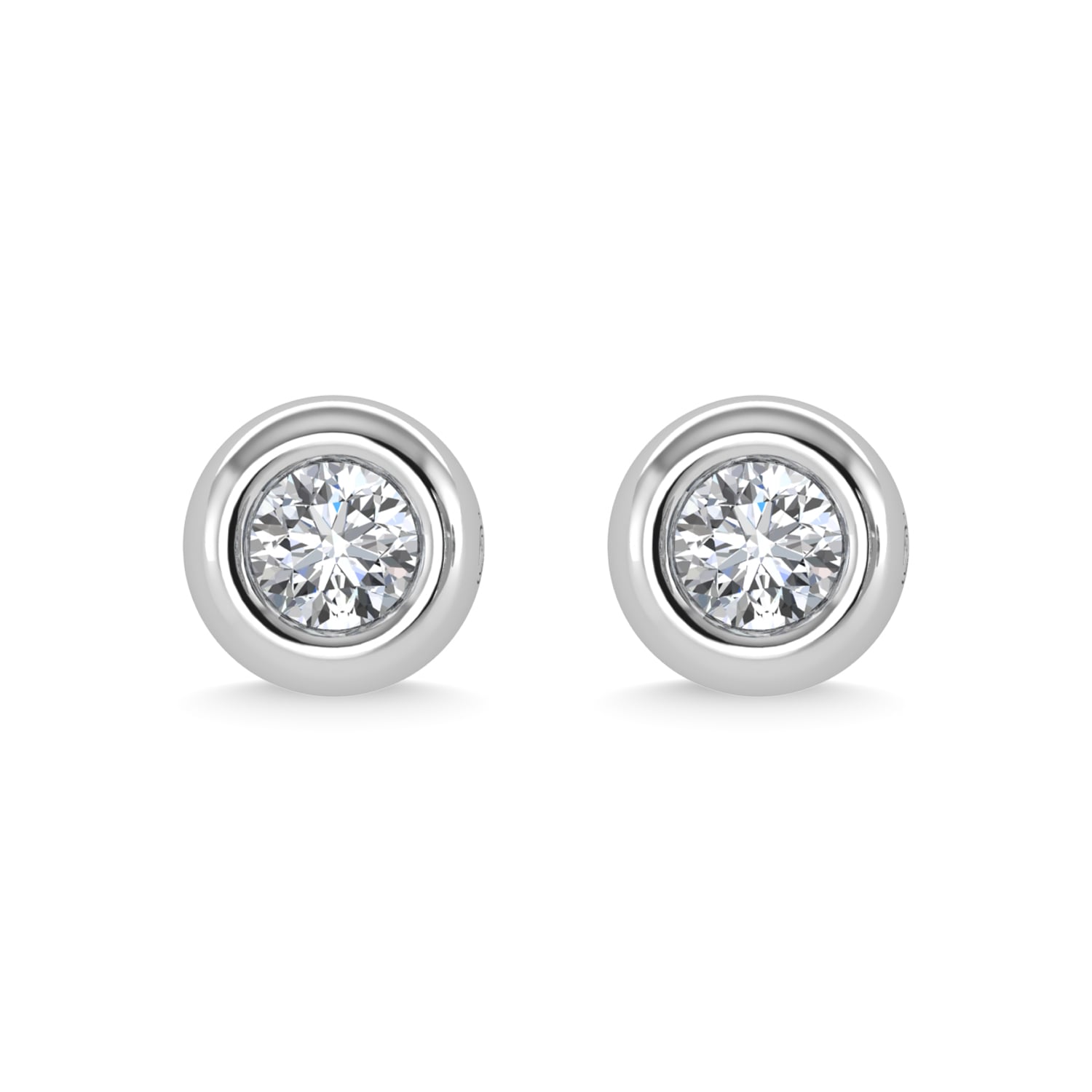 14K White Gold Diamond 1/10 Ct.Tw. Stud Earrings