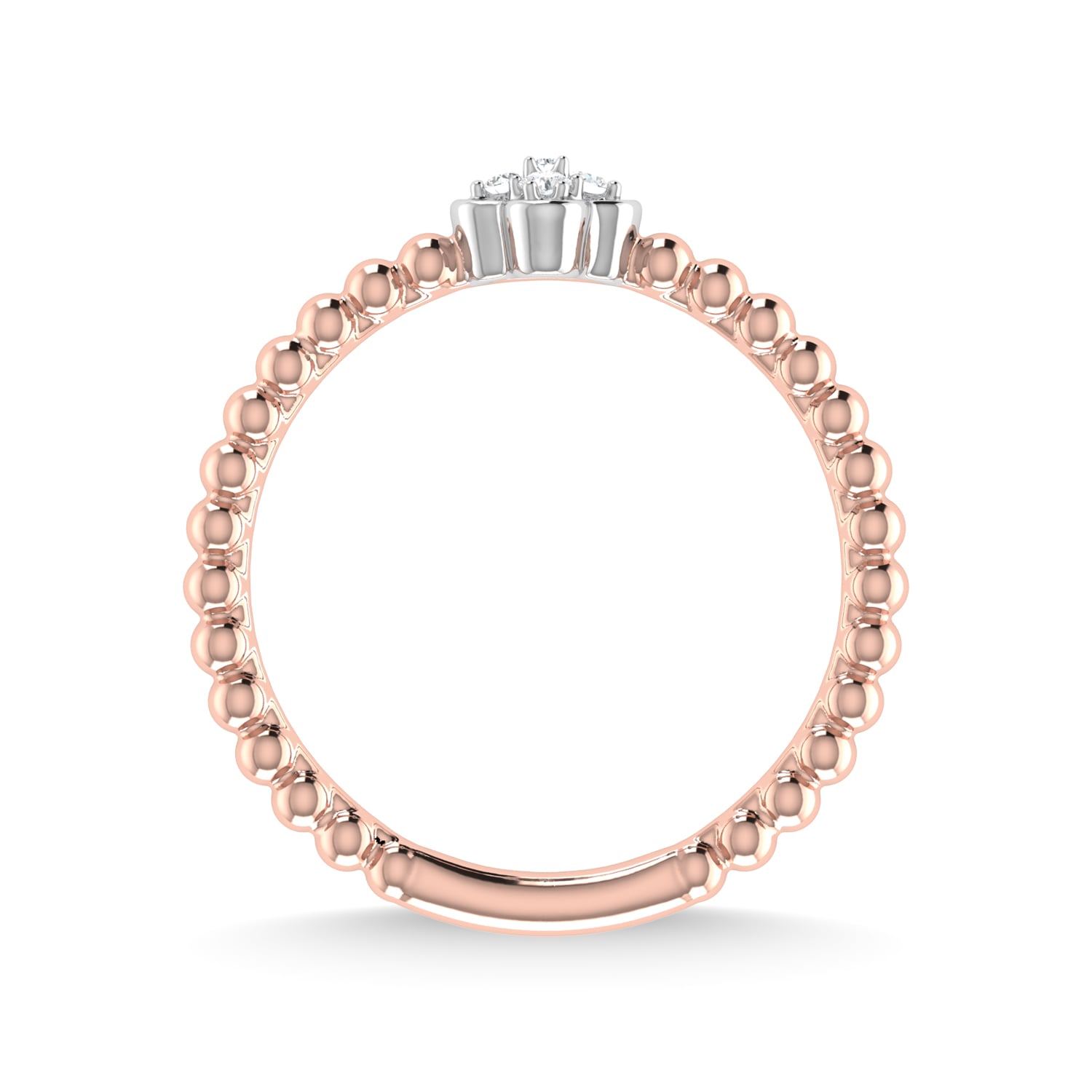 14K Rose Gold Diamond 1/20 Ct.Tw. Stackable Band