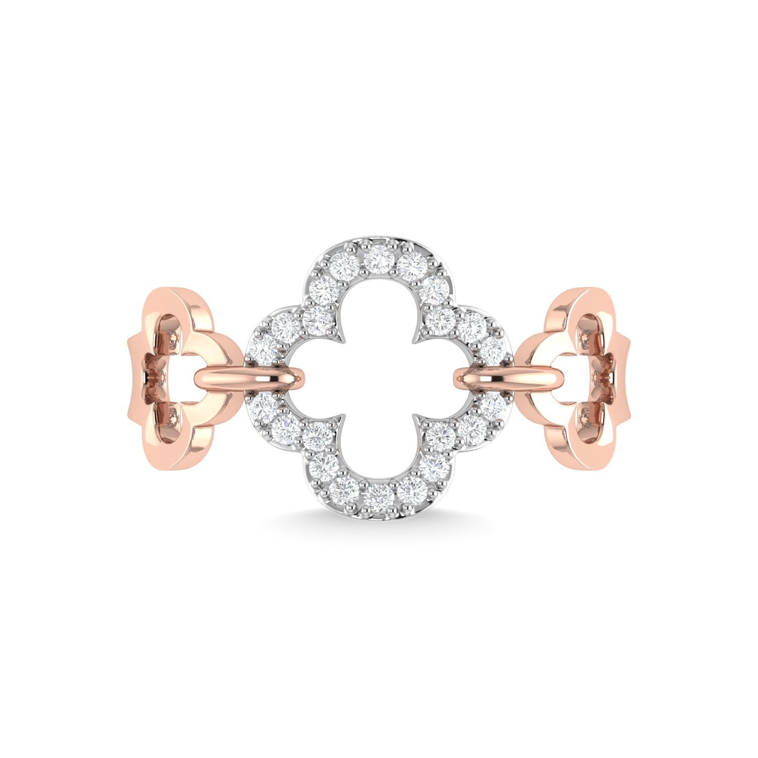 14K Rose Gold Diamond 1/6 Ct.Tw. Fashion Ring