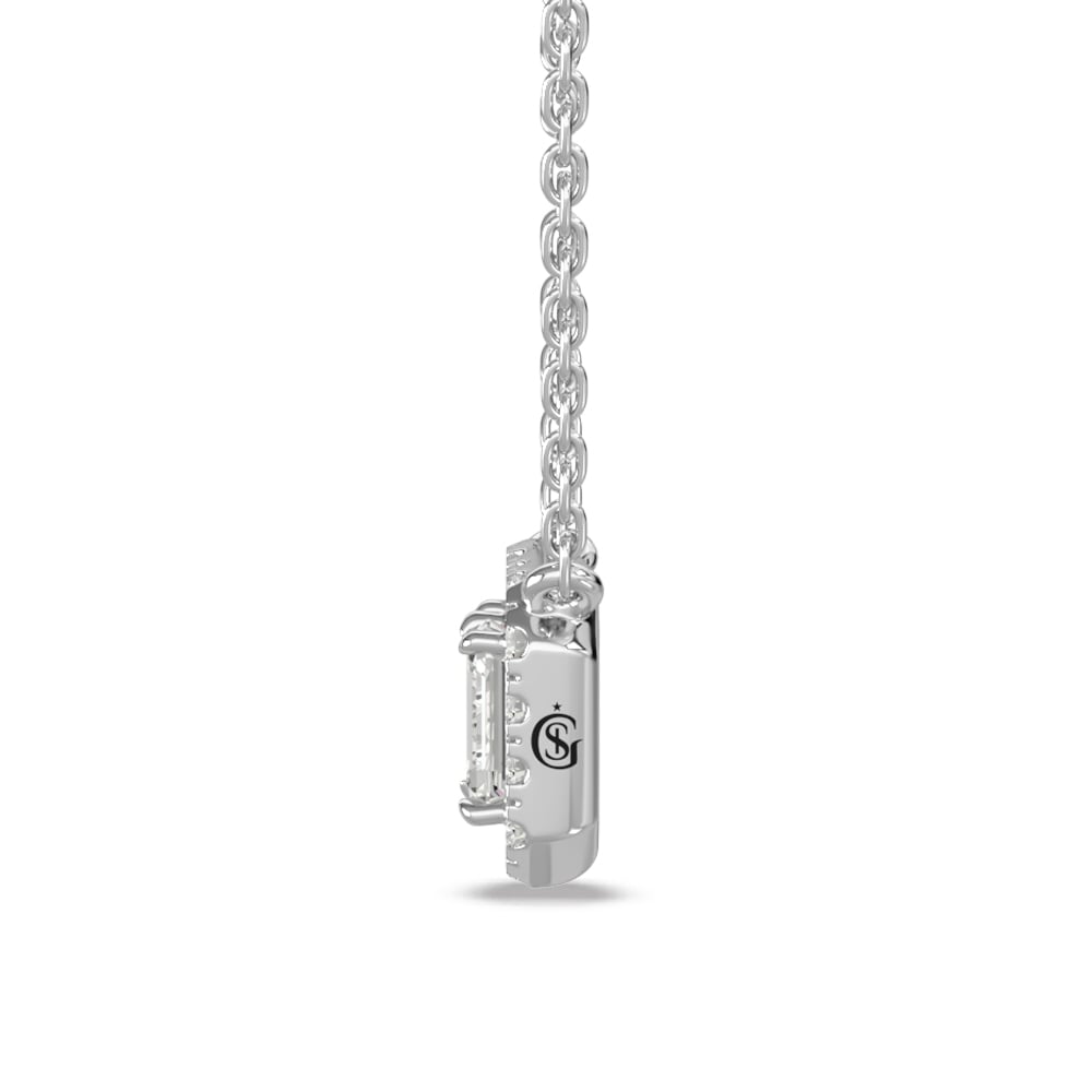 14K White Gold Diamond 5/8 Ct.Tw Fashion Necklace