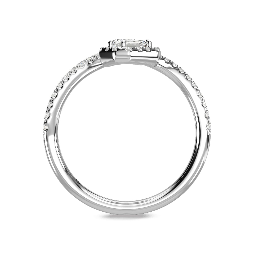 14K White Gold Diamond 5/8 Ct.Tw Fashion Ring