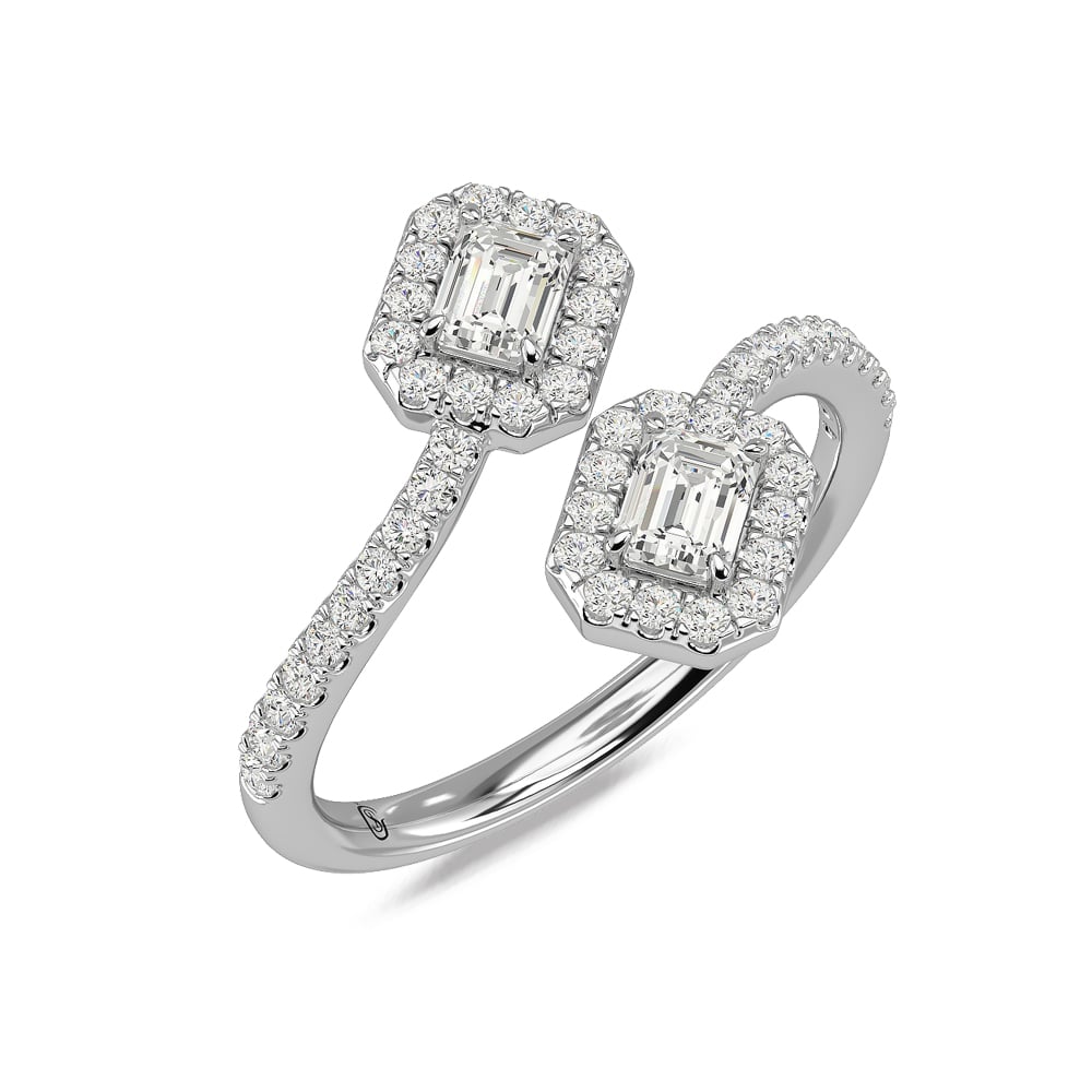 14K White Gold Diamond 7/8 Ct.Tw Fashion Ring