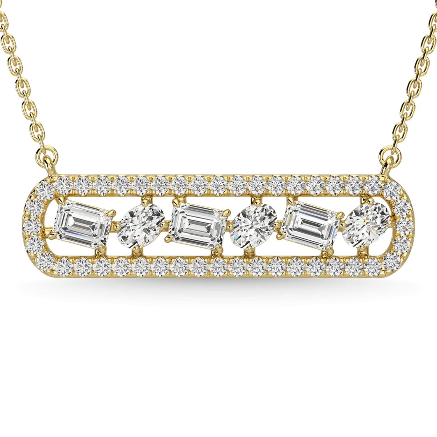 14K Yellow Gold Diamond 1 Ct.Tw. Fashion Necklace