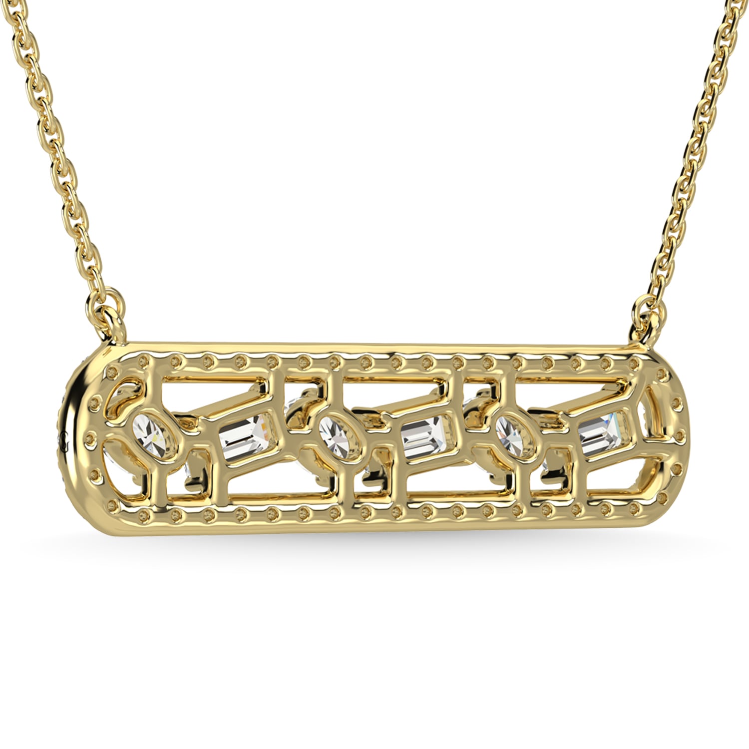 14K Yellow Gold Diamond 1 Ct.Tw. Fashion Necklace