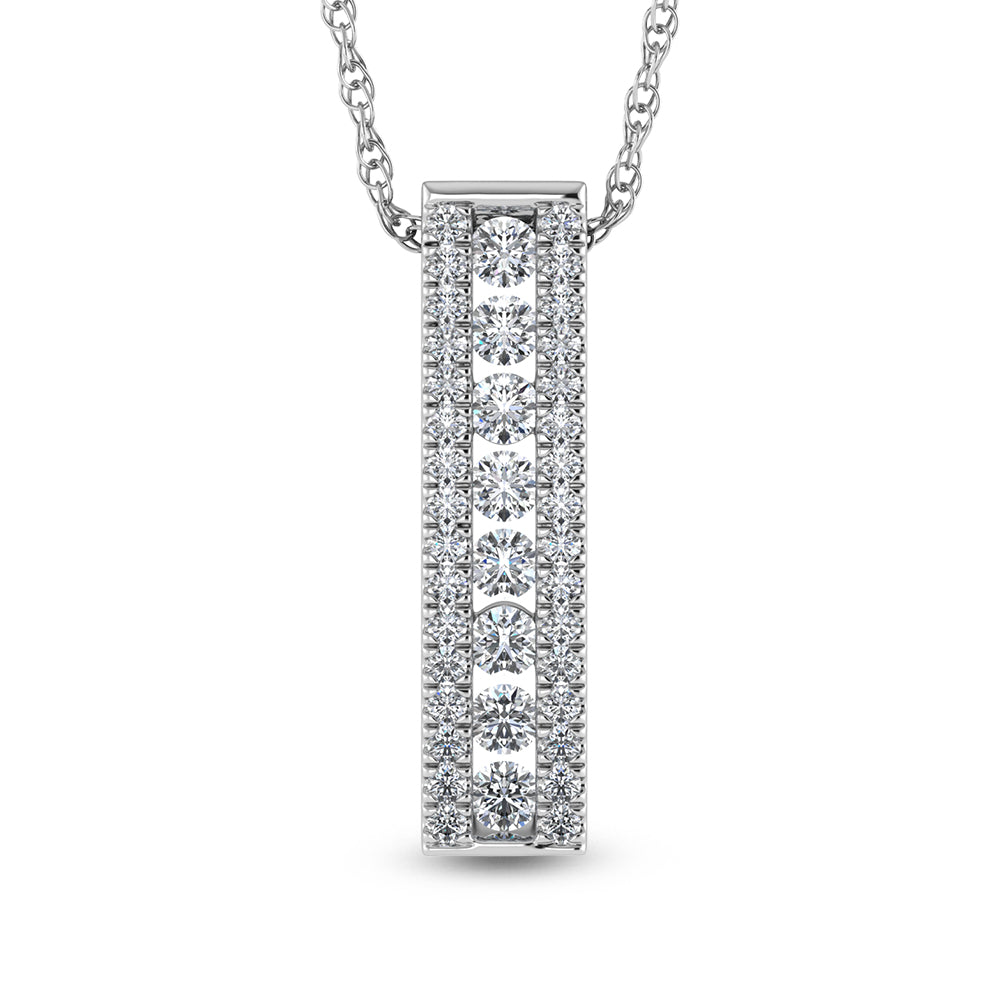 14K White Gold Diamond 5/8 Ct.Tw. Fashion Pendant