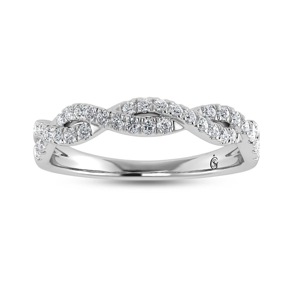 14K White Gold Diamond 1/4 Ct.Tw. Fashion Ring