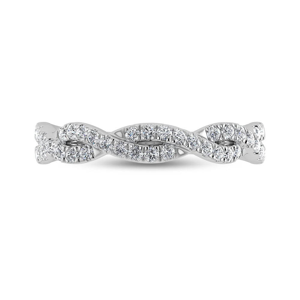 14K White Gold Diamond 1/4 Ct.Tw. Fashion Ring