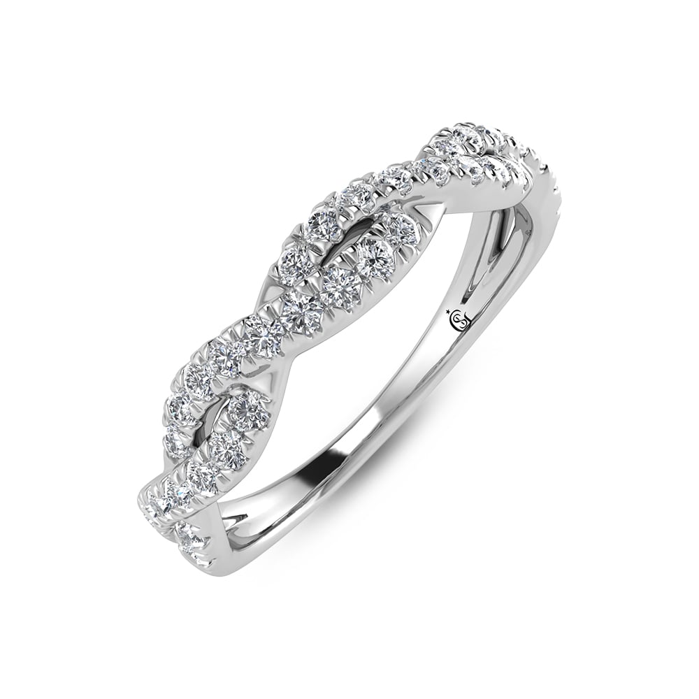 14K White Gold Diamond 1/4 Ct.Tw. Fashion Ring