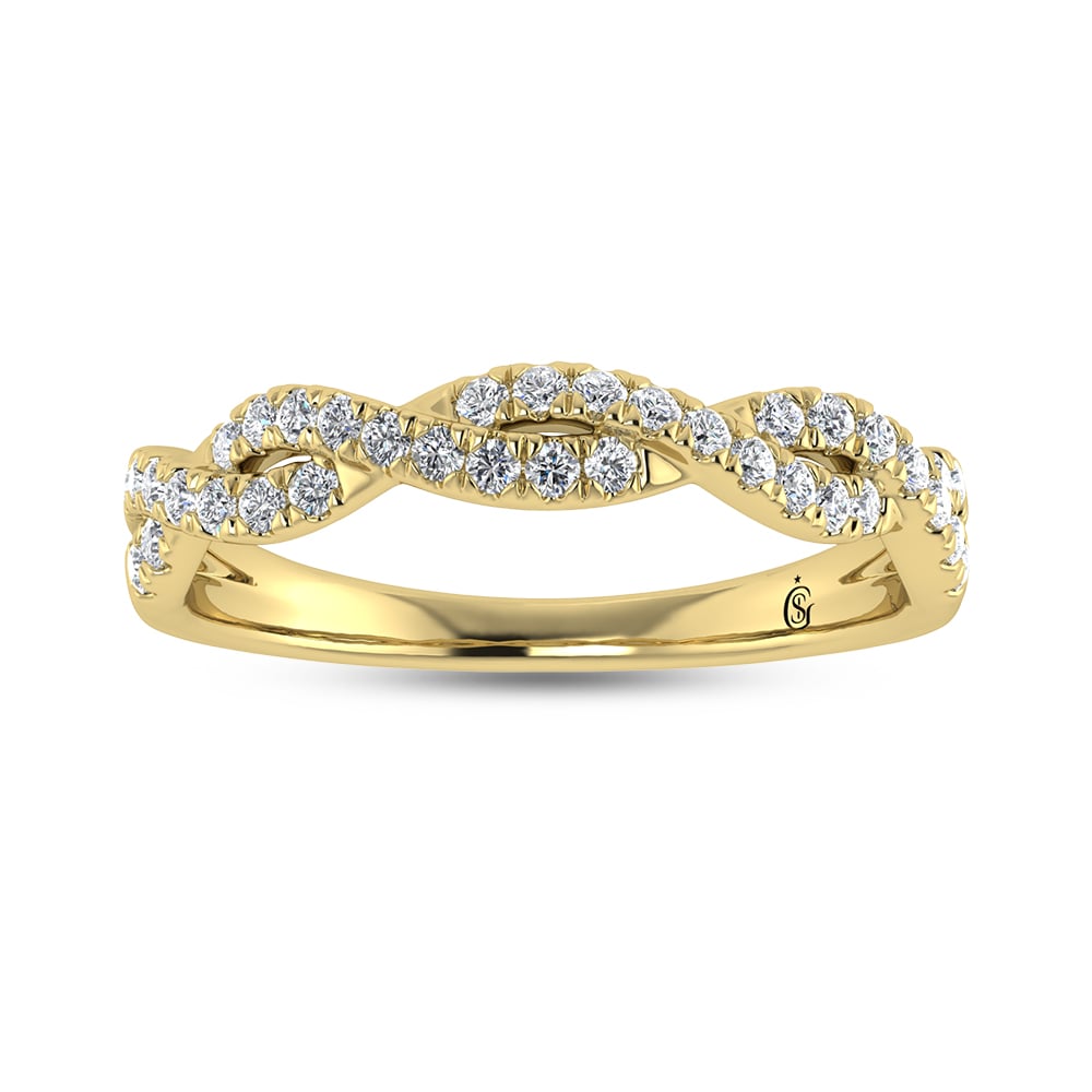 14K Yellow Gold Diamond 1/4 Ct.Tw. Fashion Ring