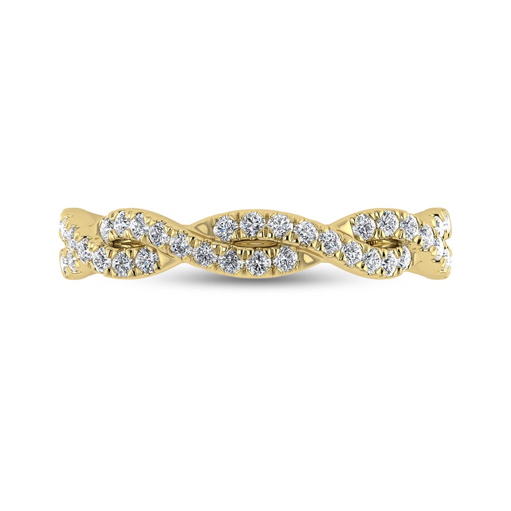 14K Yellow Gold Diamond 1/4 Ct.Tw. Fashion Ring
