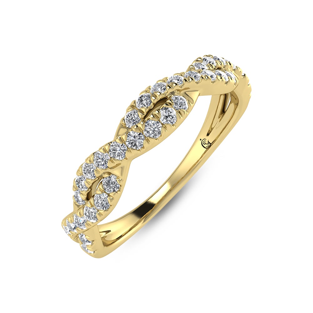 14K Yellow Gold Diamond 1/4 Ct.Tw. Fashion Ring