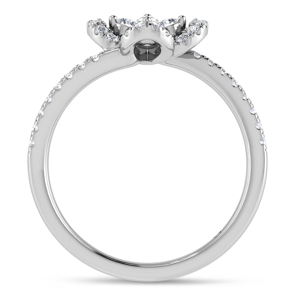 14K White Gold Diamond 3/8 Ct.Tw. Fashion Ring