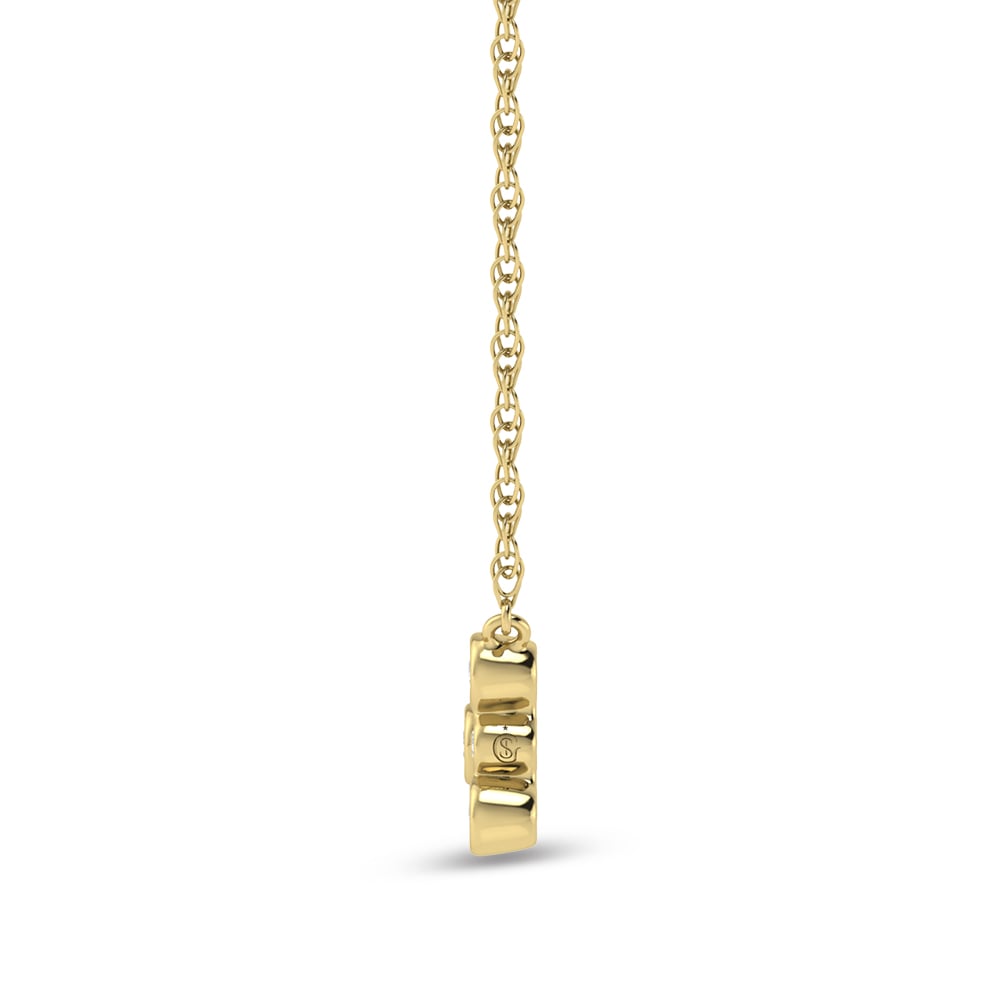 14K Yellow Gold Diamond 1/4 Ct.Tw. Fashion Necklace
