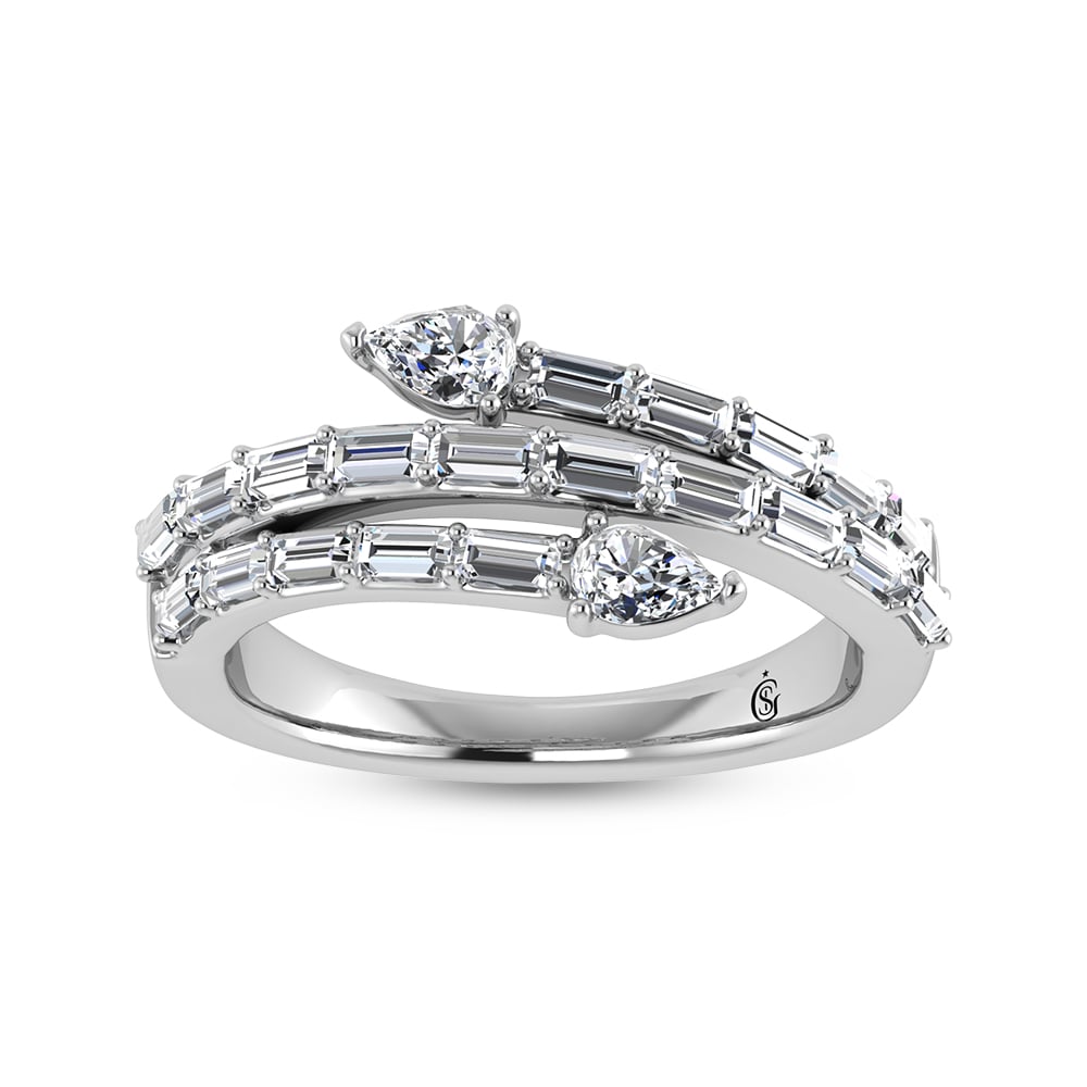 14K White Gold Diamond 7/8 Ct.Tw. Fashion Ring