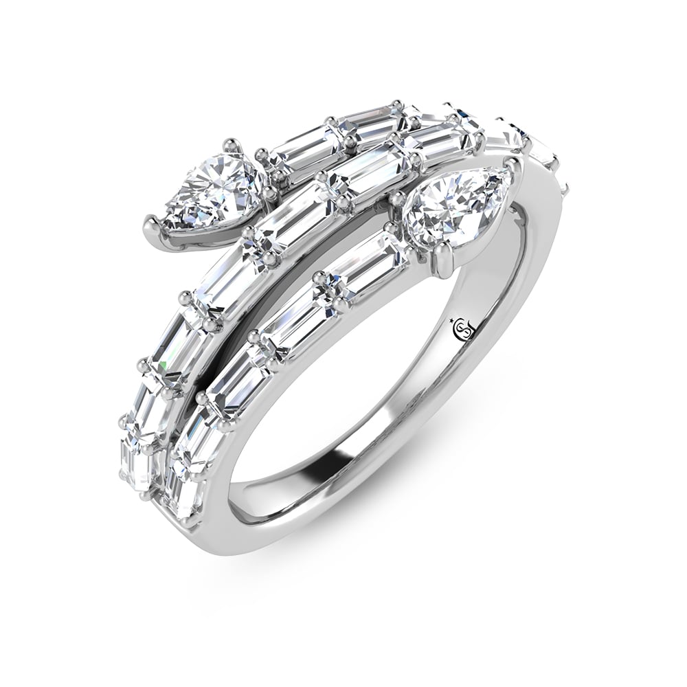 14K White Gold Diamond 7/8 Ct.Tw. Fashion Ring