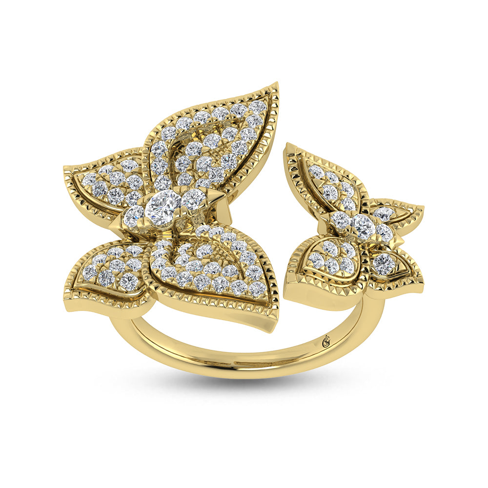 14K Yellow Gold Diamond 5/8 Ct.Tw. Fashion Ring