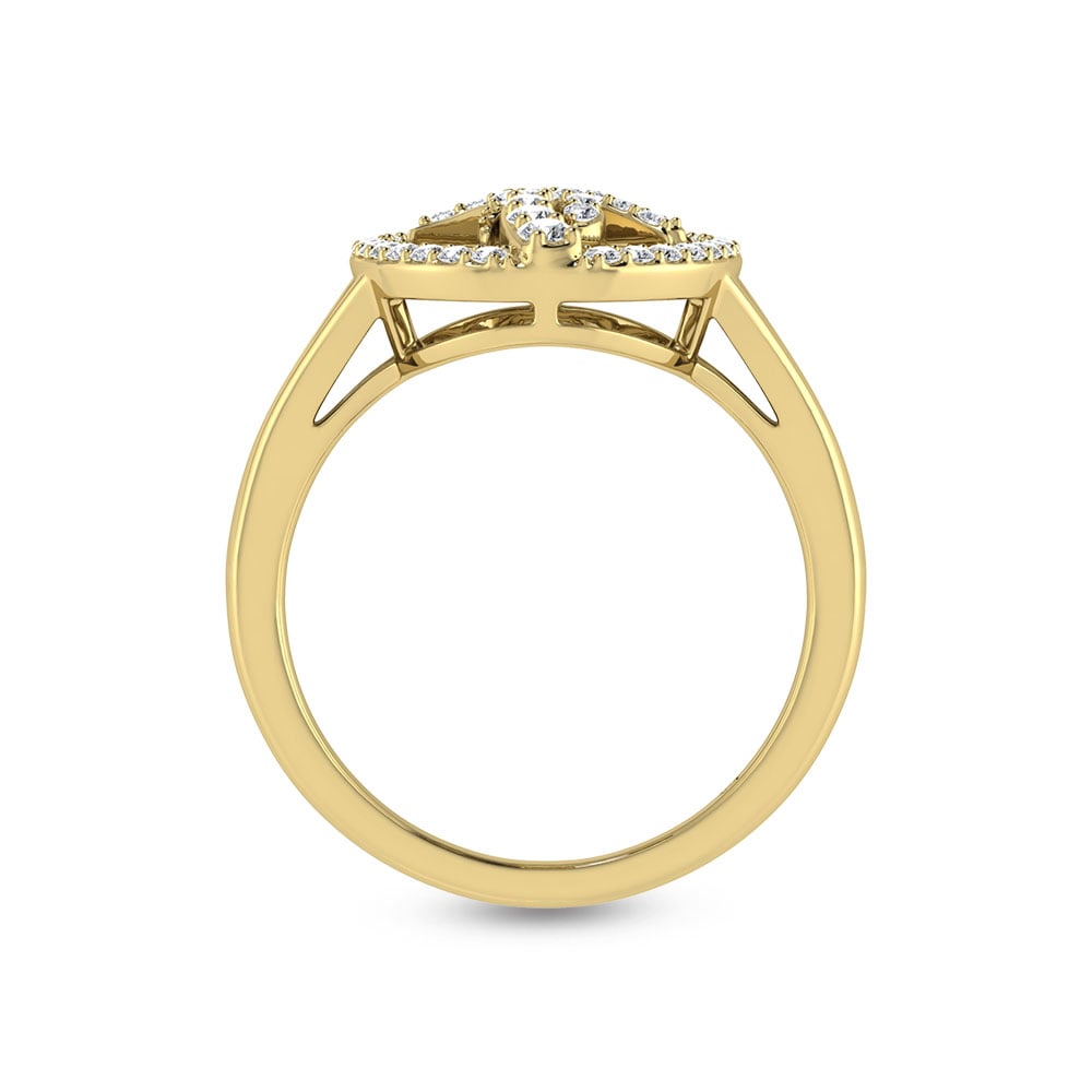 14K White Gold Diamond 1/3 Ct.Tw. Palm Tree Ring