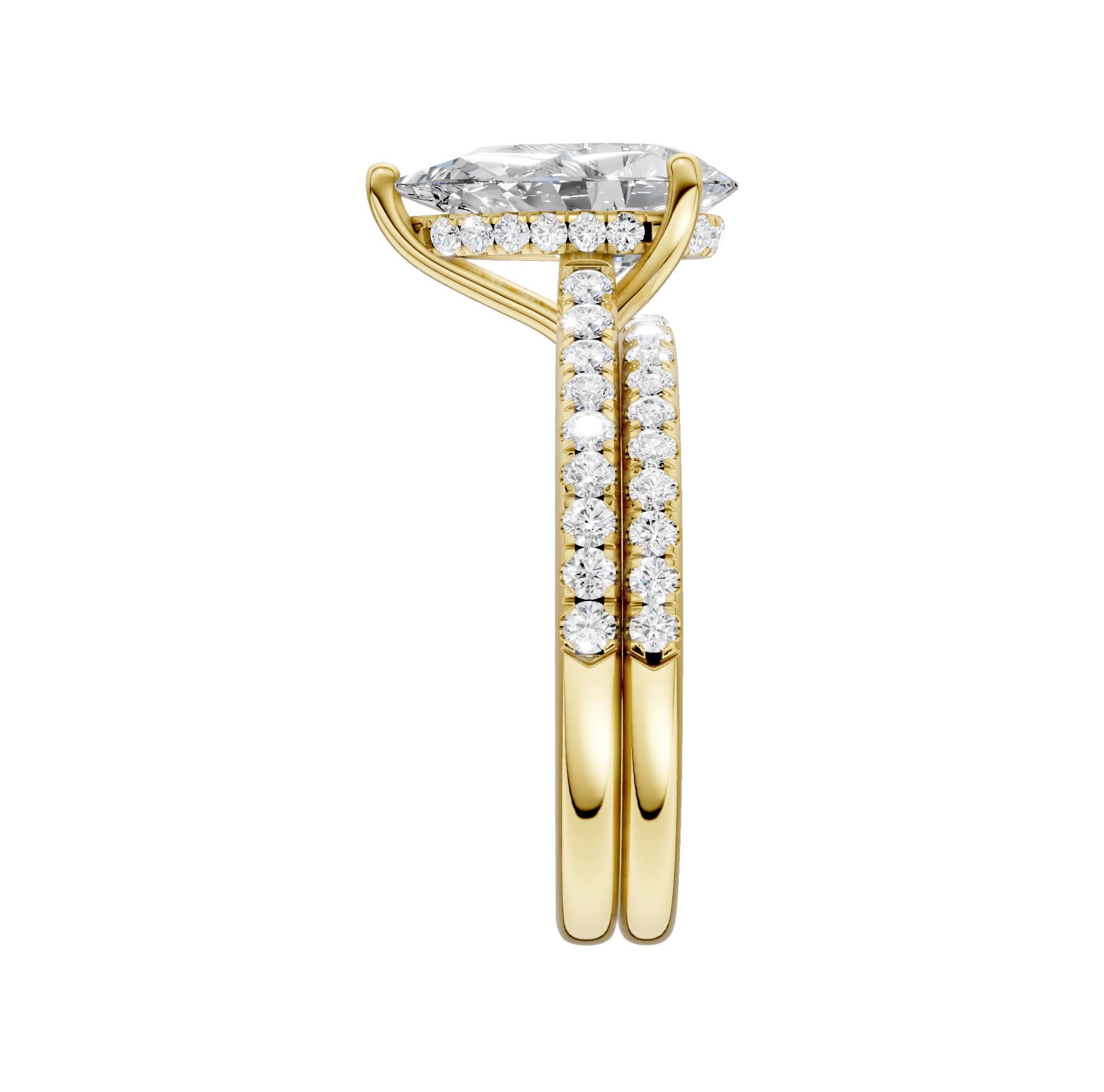 14K 2.50ct Lab Grown Diamond Bridal Set