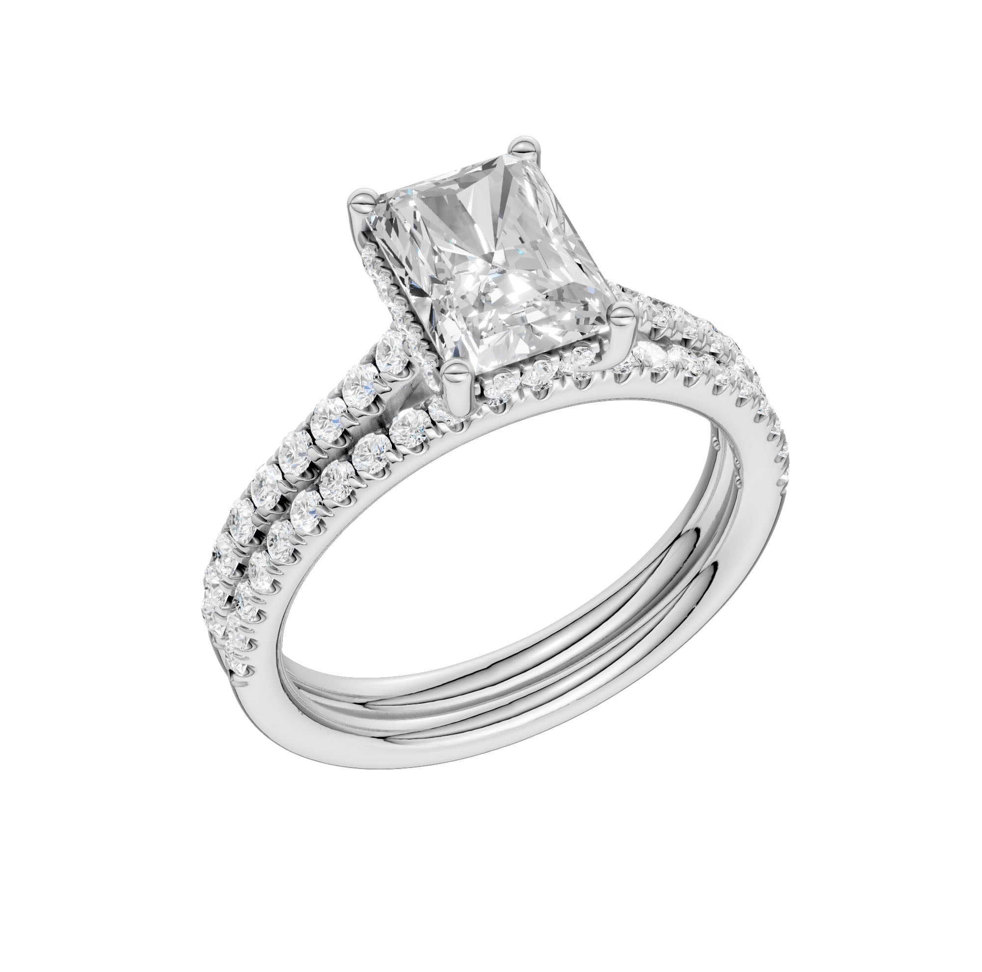 14K 2.50ct Lab Grown Diamond Bridal Set