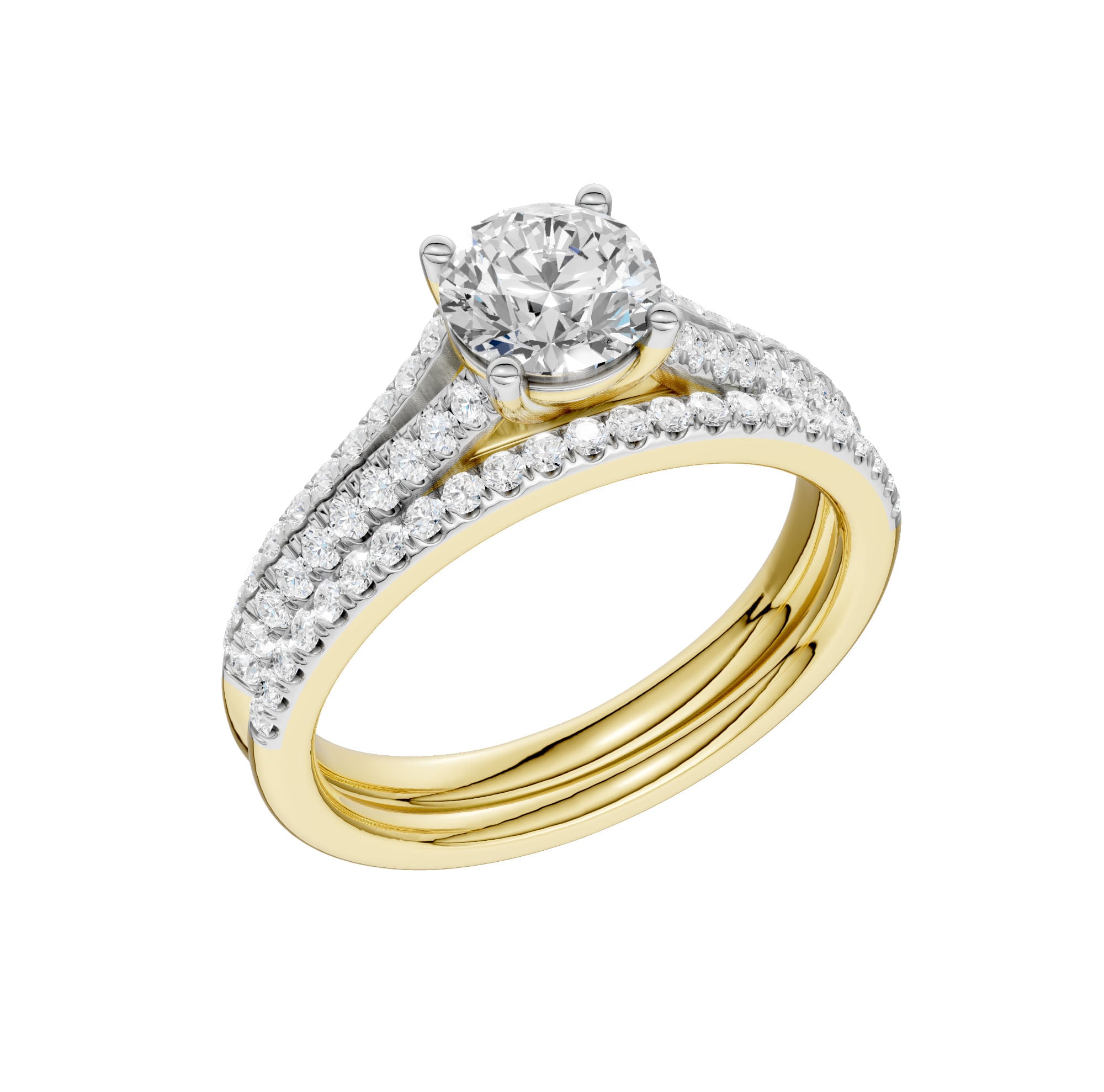 14K 1.40ct Lab Grown Diamond Bridal Set