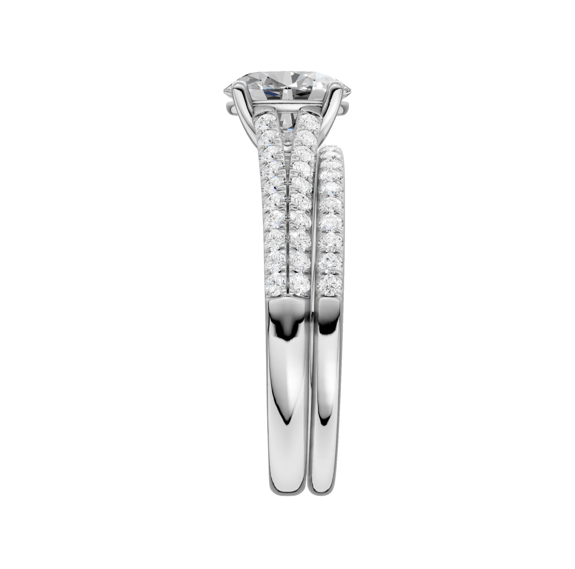 14K 1.40CT Lab Grown Bridal Set