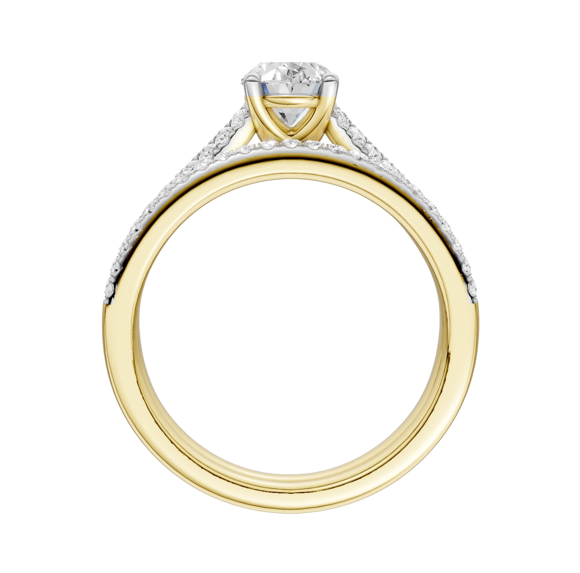 14K 1.40CT Lab Grown Bridal Set