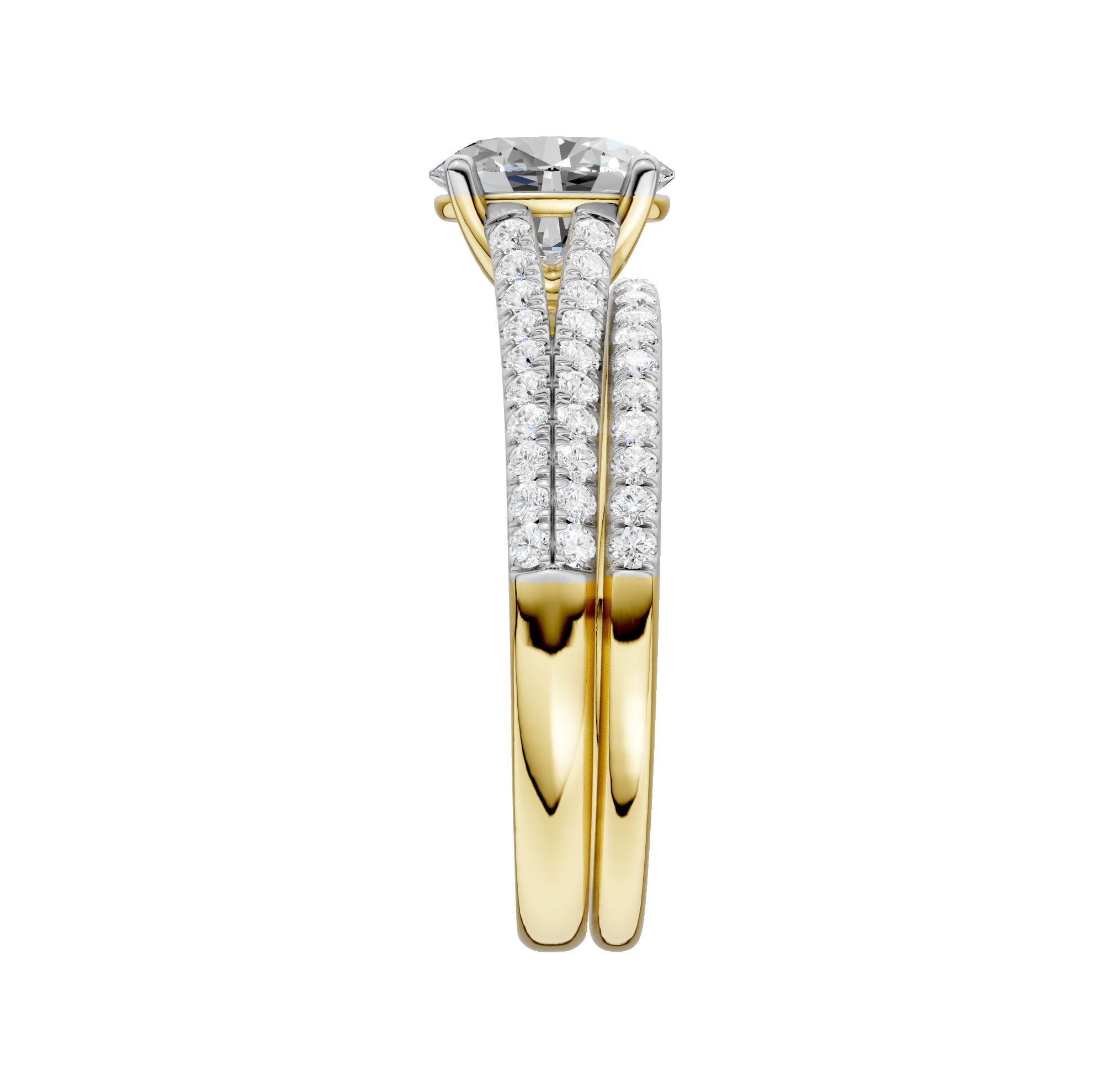 14K 1.40CT Lab Grown Bridal Set
