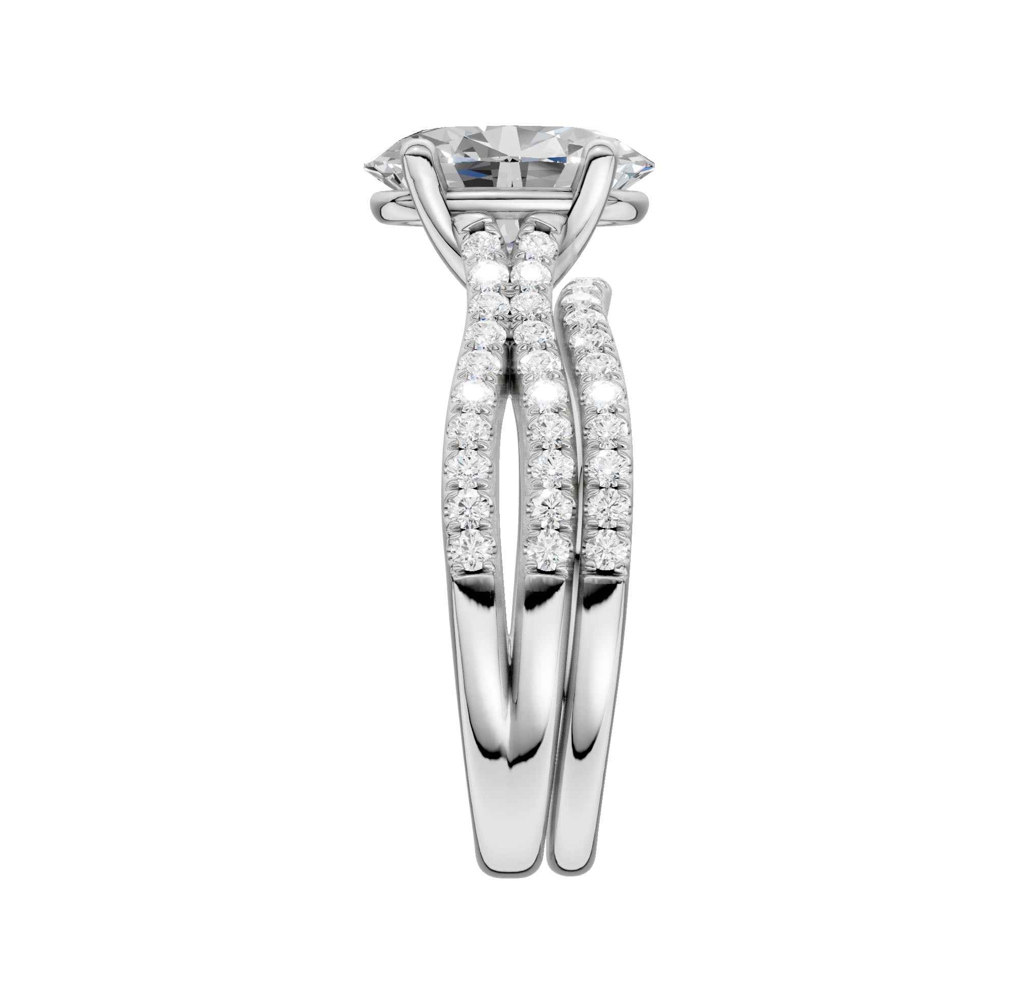 14K 1.40CT Lab Diamond Bridal Set