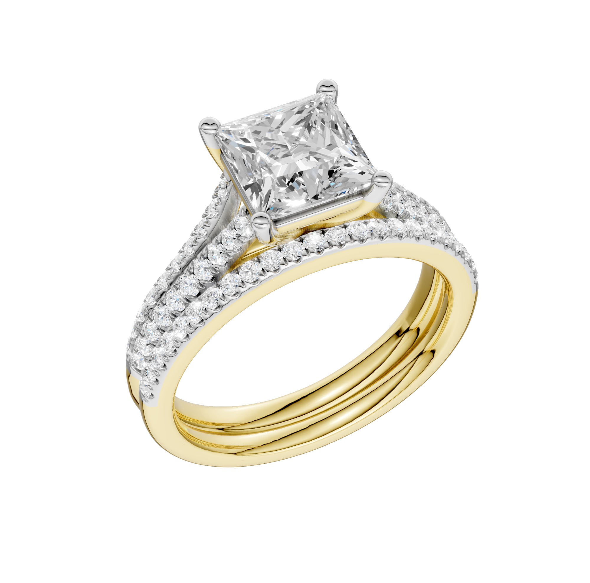 Certified Lab Grown 14K 2.40CT Diamond Bridal Set