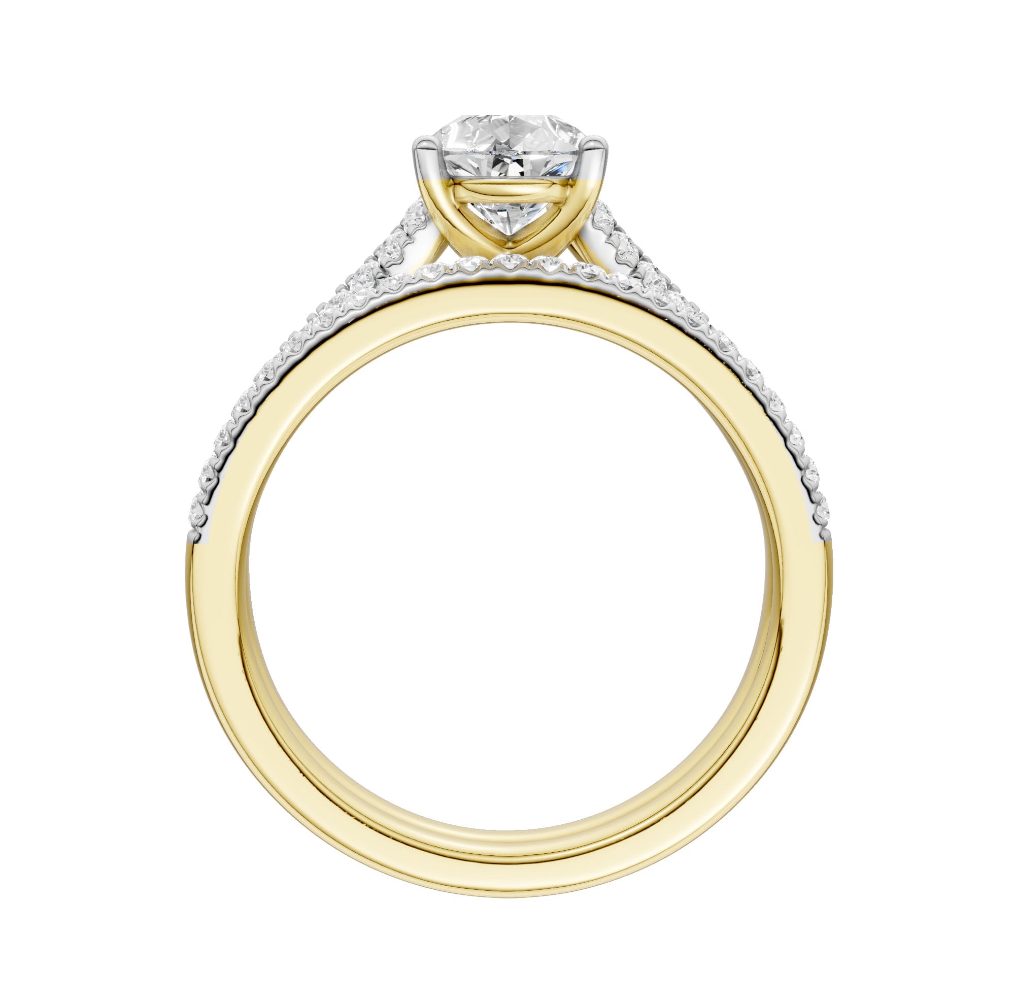 Certified Lab Grown 14K 1.40CT Diamond Bridal Set