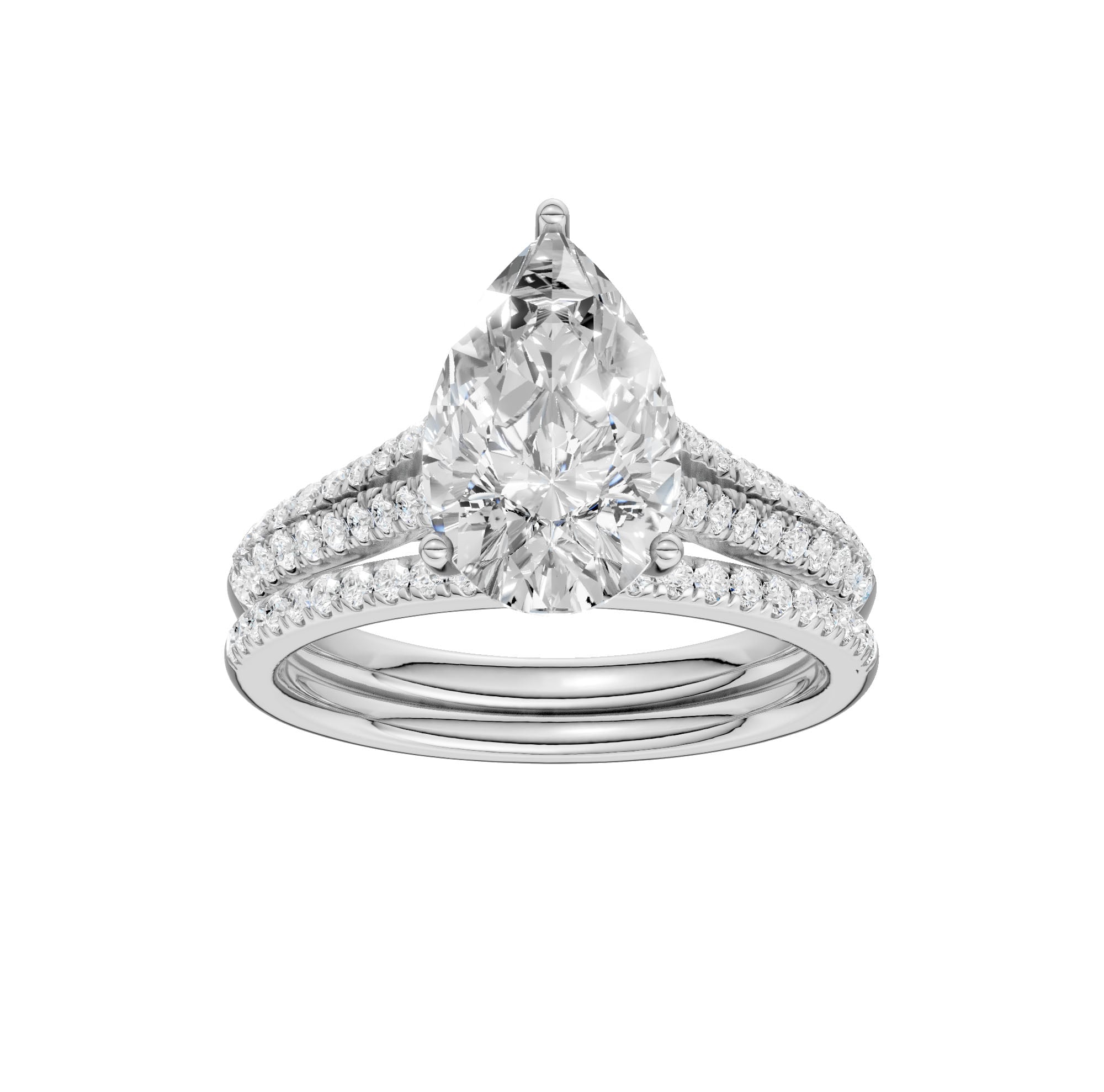Certified Lab Grown 14K 2.40CT Diamond Bridal Set