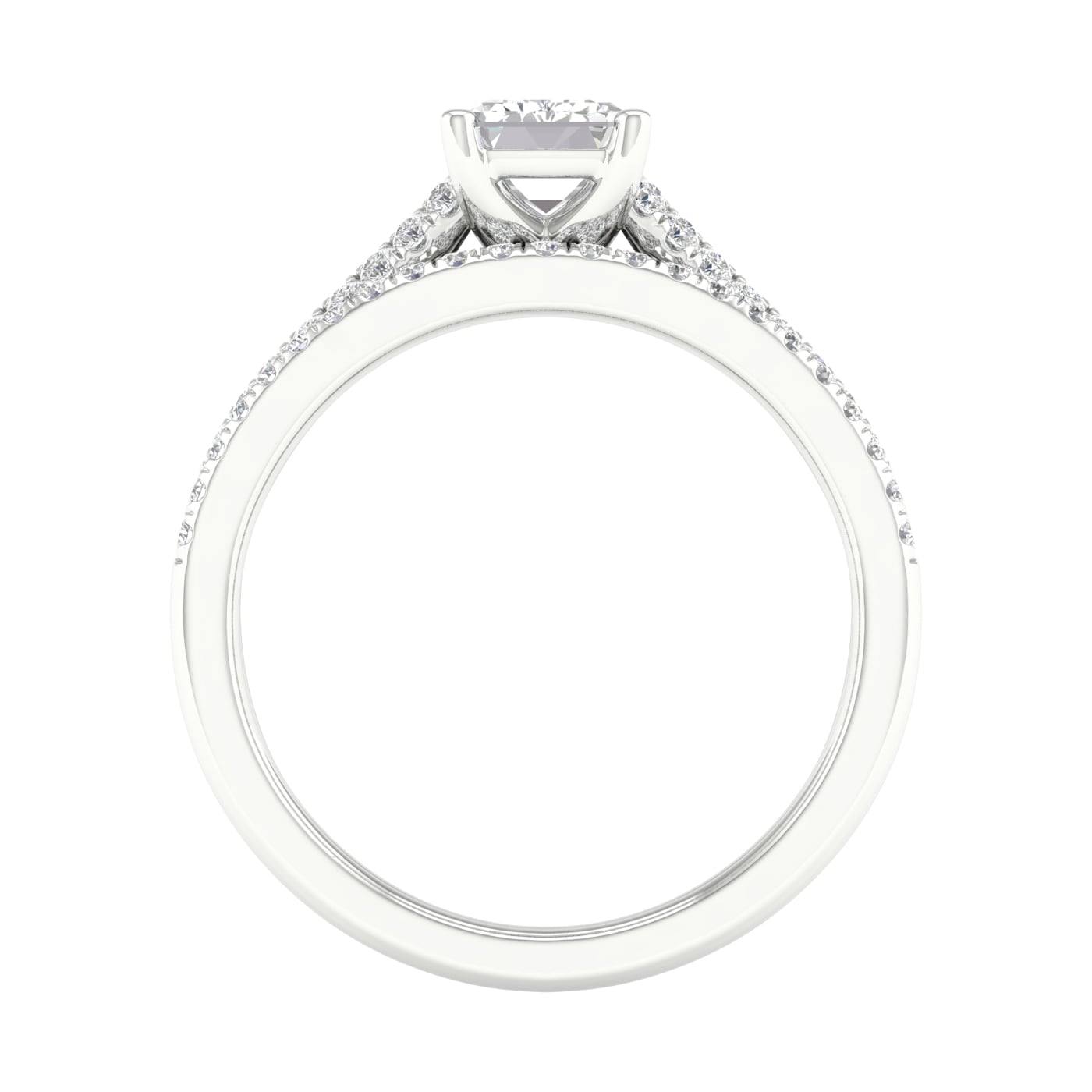 Certified Lab Grown 14K 1.40CT Diamond Bridal Set