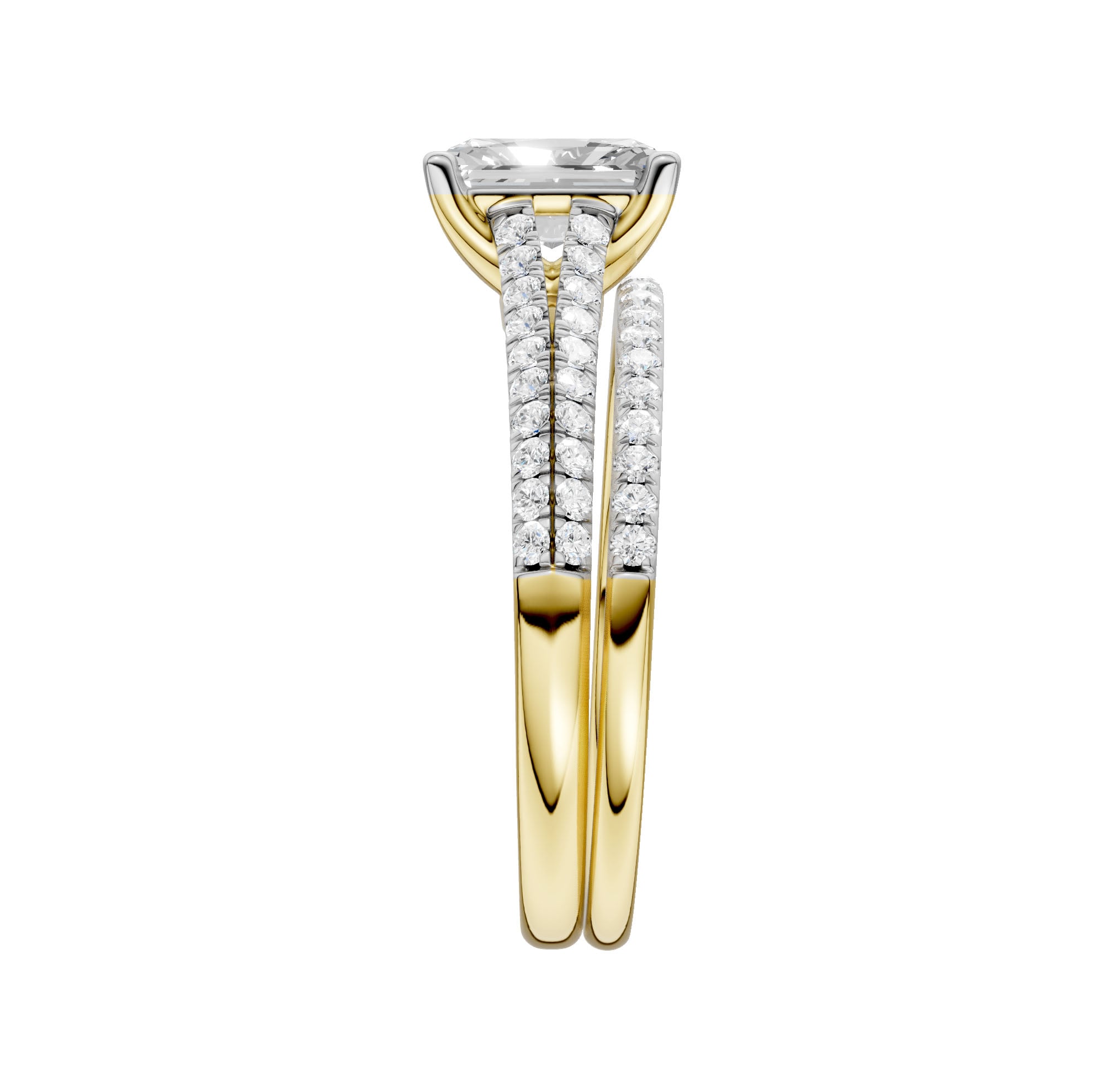 Certified Lab Grown 14K 1.40CT Diamond Bridal Set