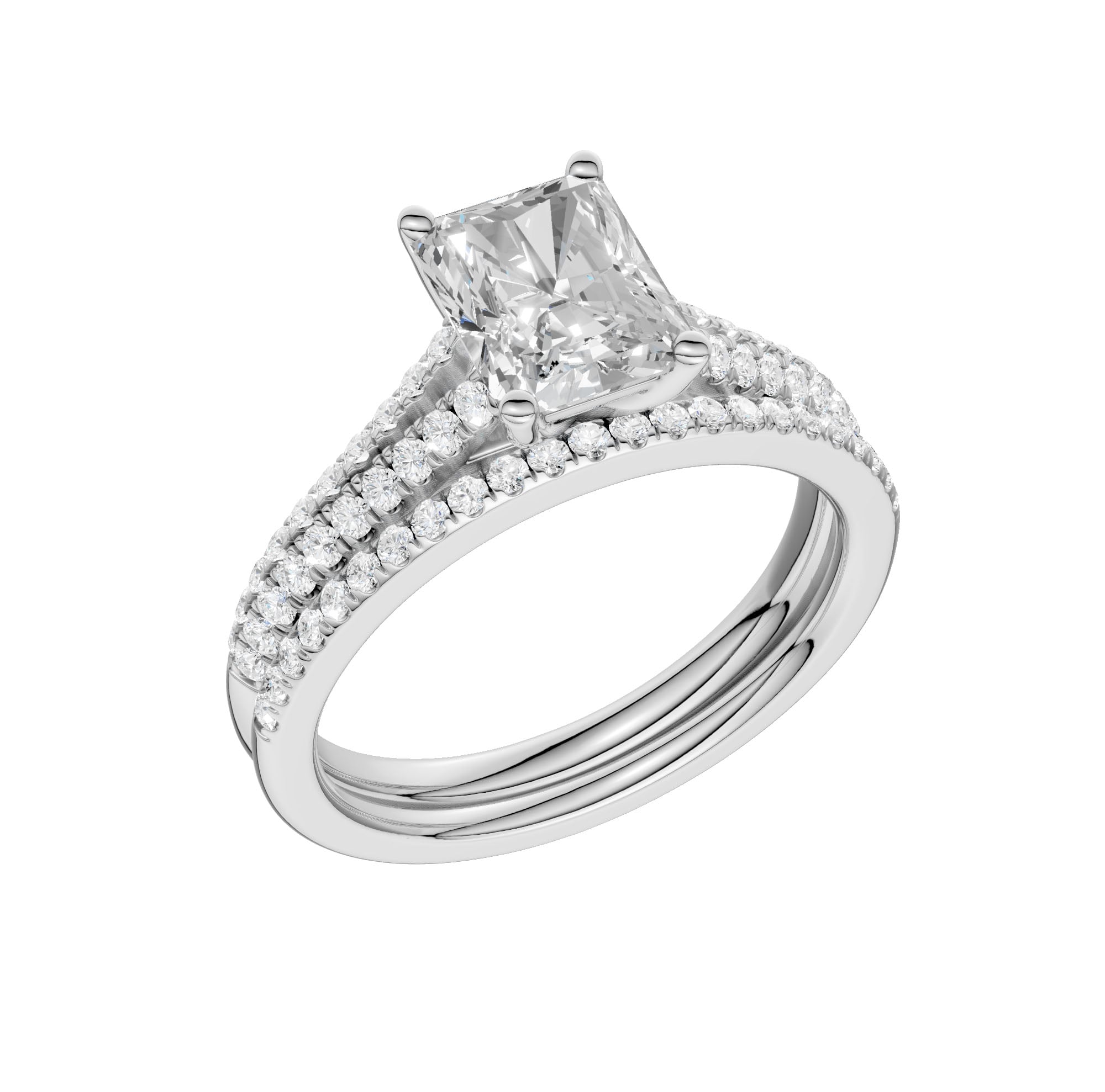 Certified Lab Grown 14K 2.40CT Diamond Bridal Set