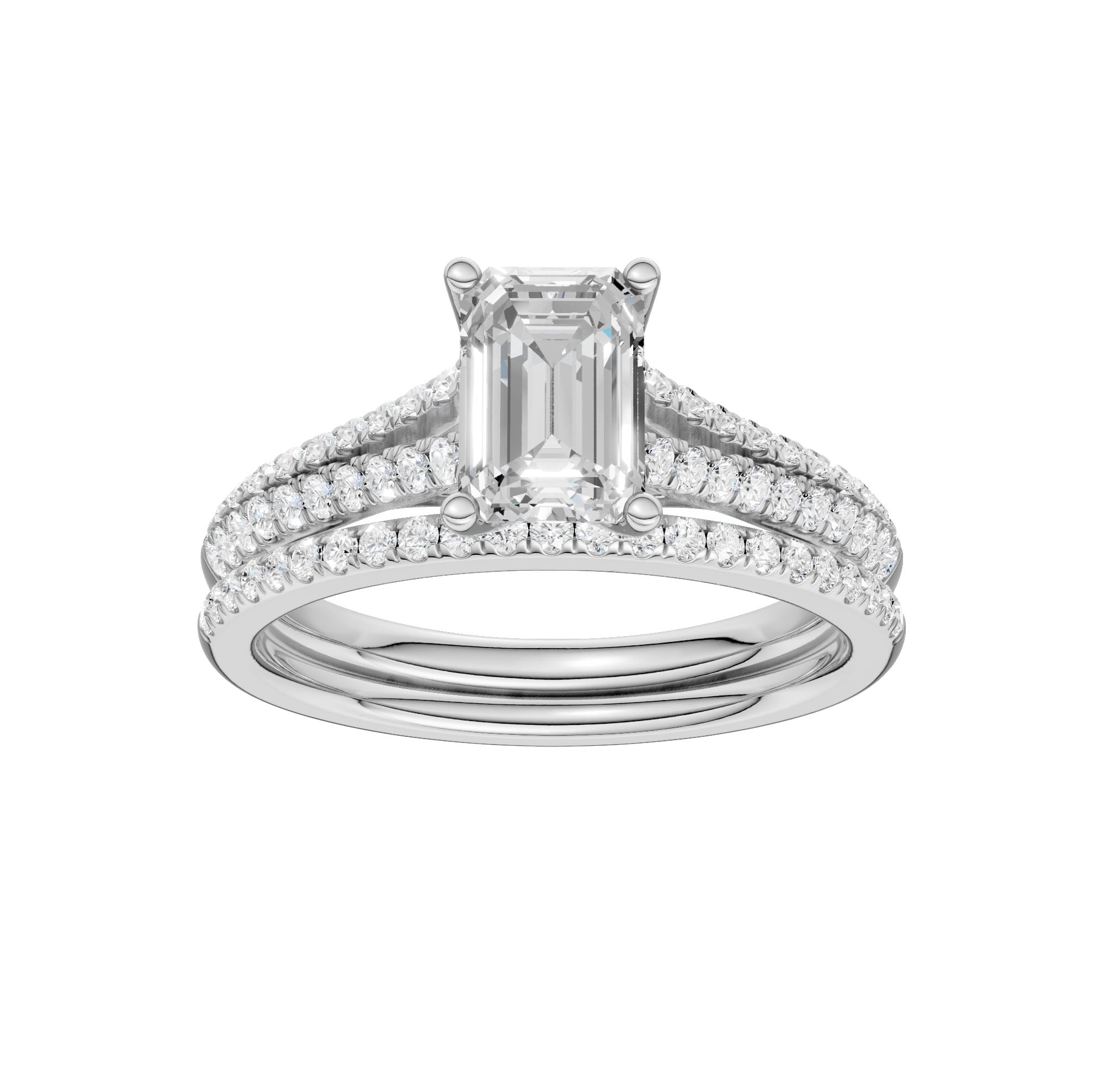Certified Lab Grown 14K 2.40CT Diamond Bridal Set