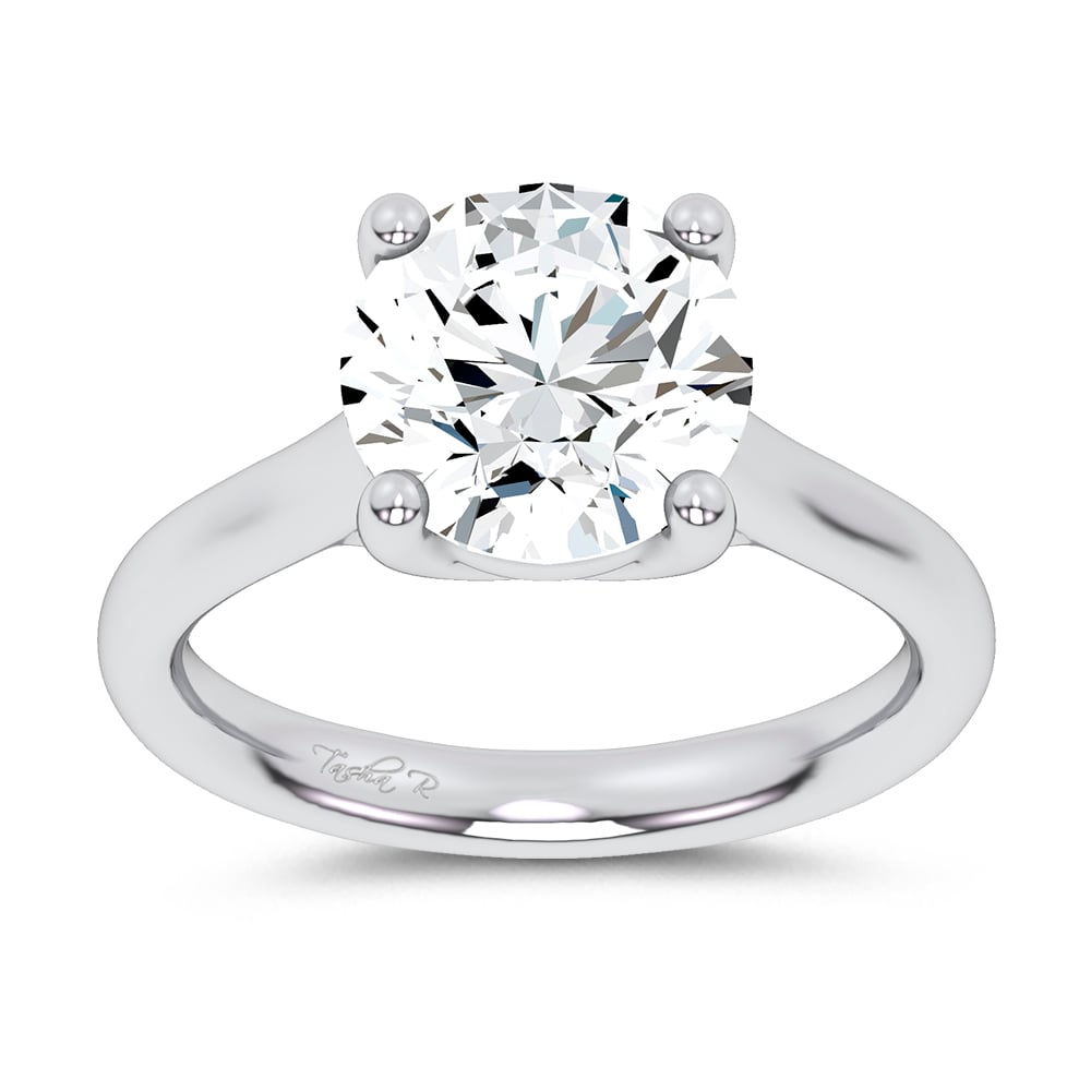 14K 4.00CT  Certified Lab Grown Solitaire Ring