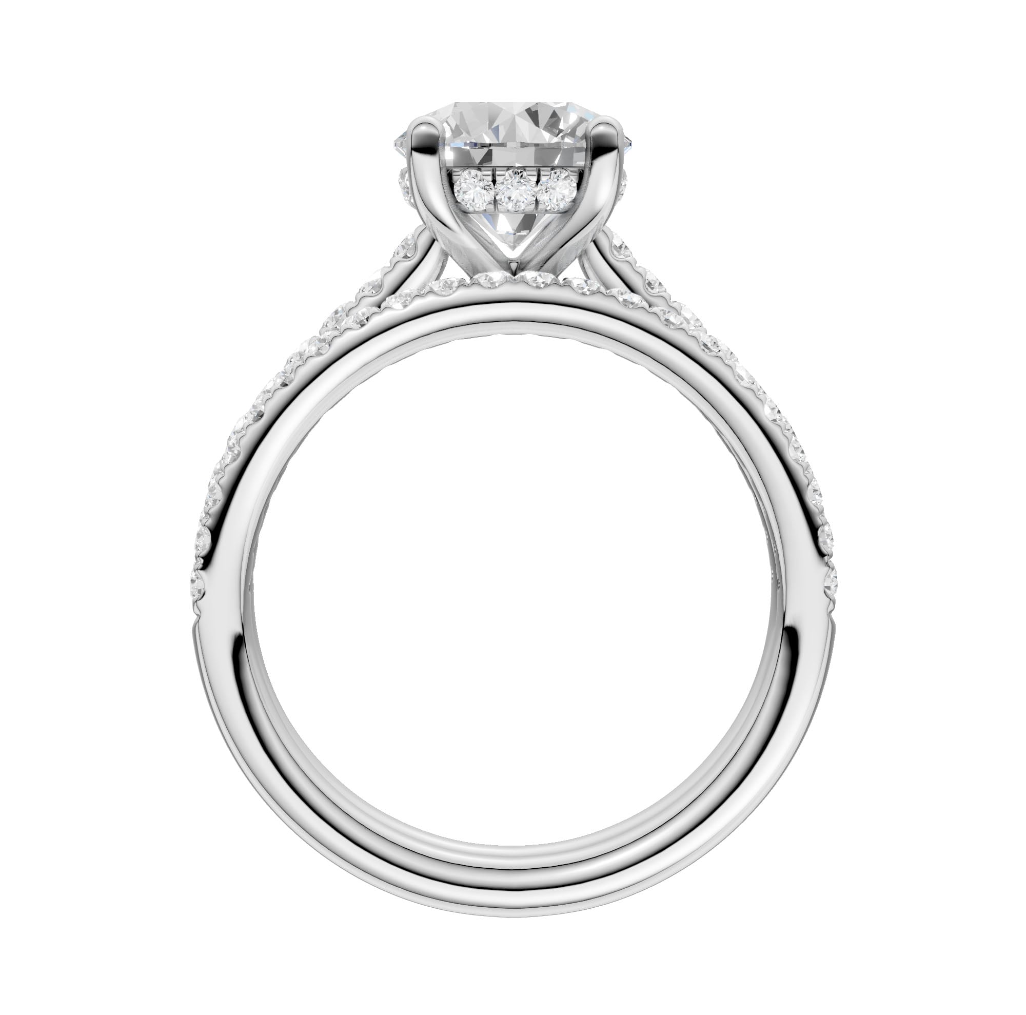 Platinum 2.50CT  Lab Diamond Bridal Ring