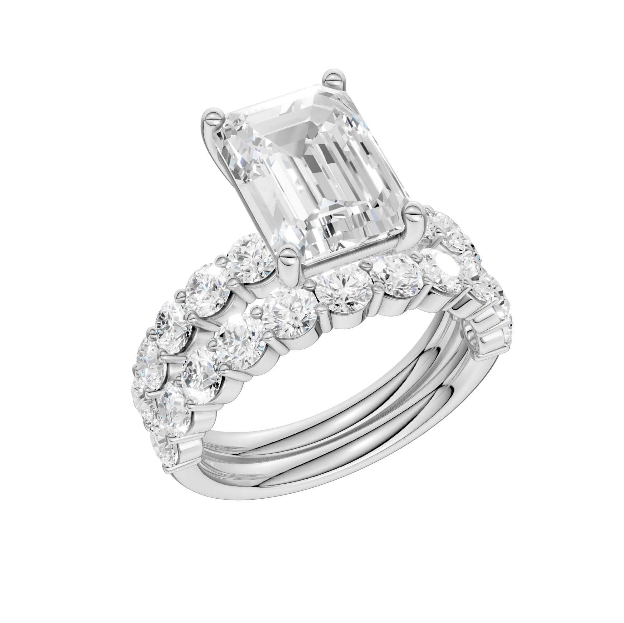 14K 6.00CT Certified Lab Grown Diamond Bridal Set